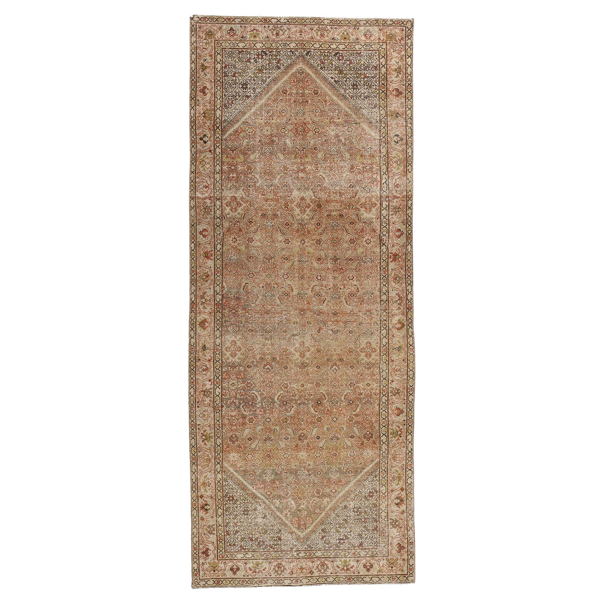 Tapis persan ancien Malayer de style rustique moderne en vente