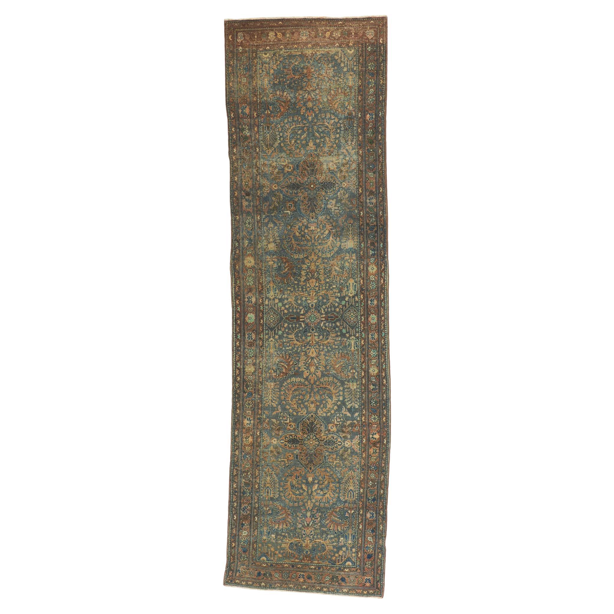 Antique Persian Malayer Carpet with Modern Style