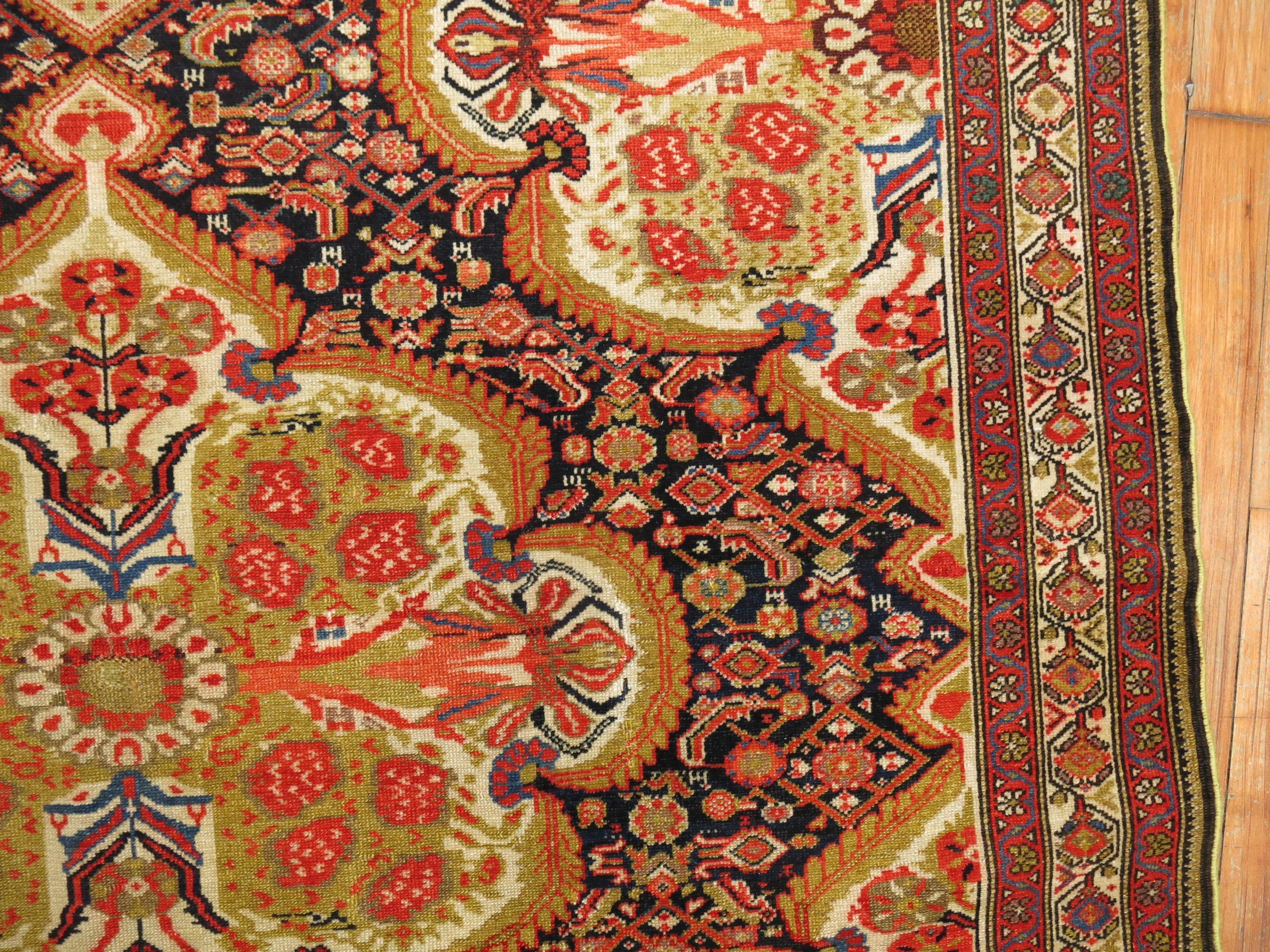 Victorian Antique Persian Malayer Connoisseur Rug For Sale
