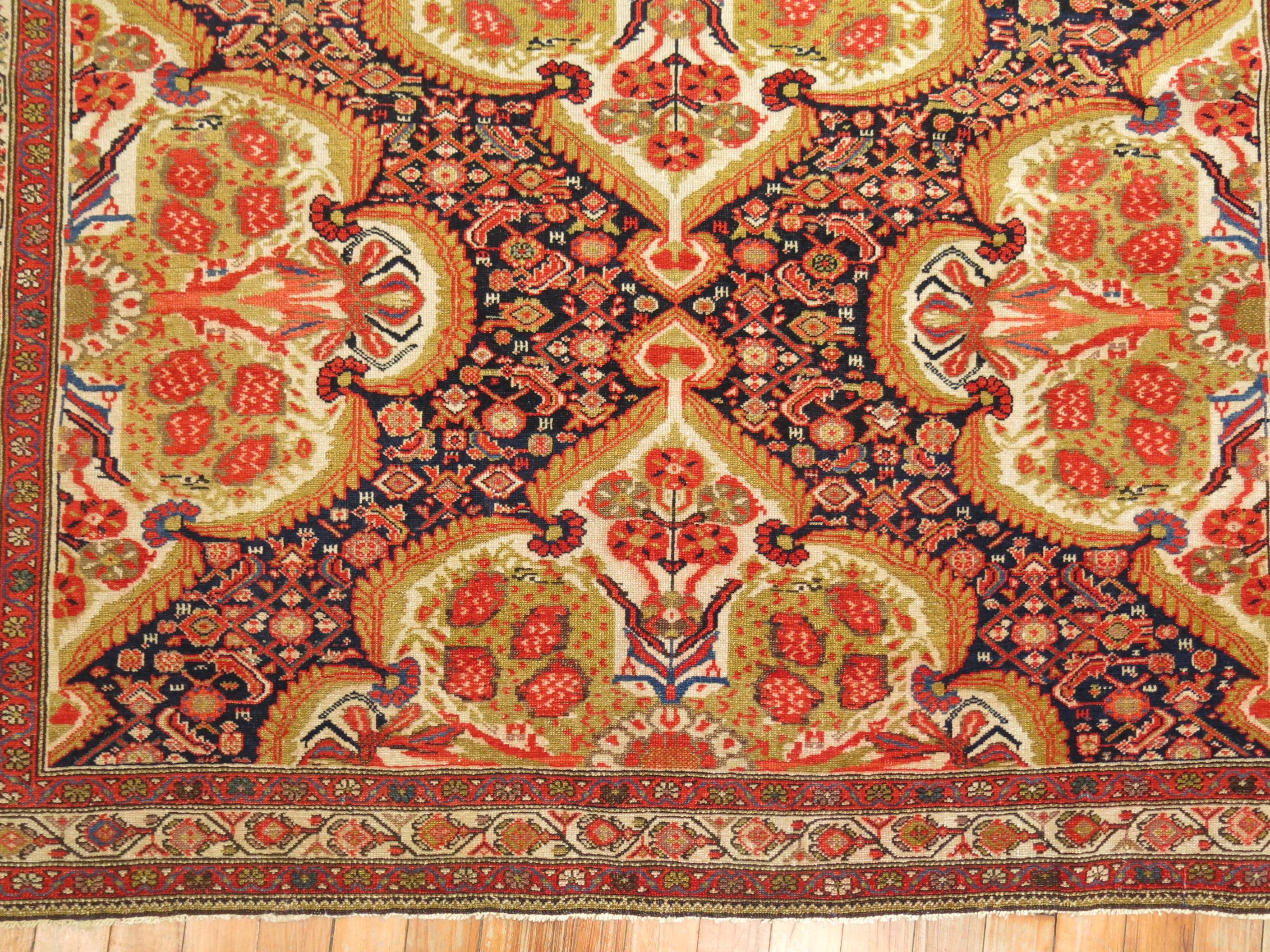 Antique Persian Malayer Connoisseur Rug In Good Condition For Sale In New York, NY