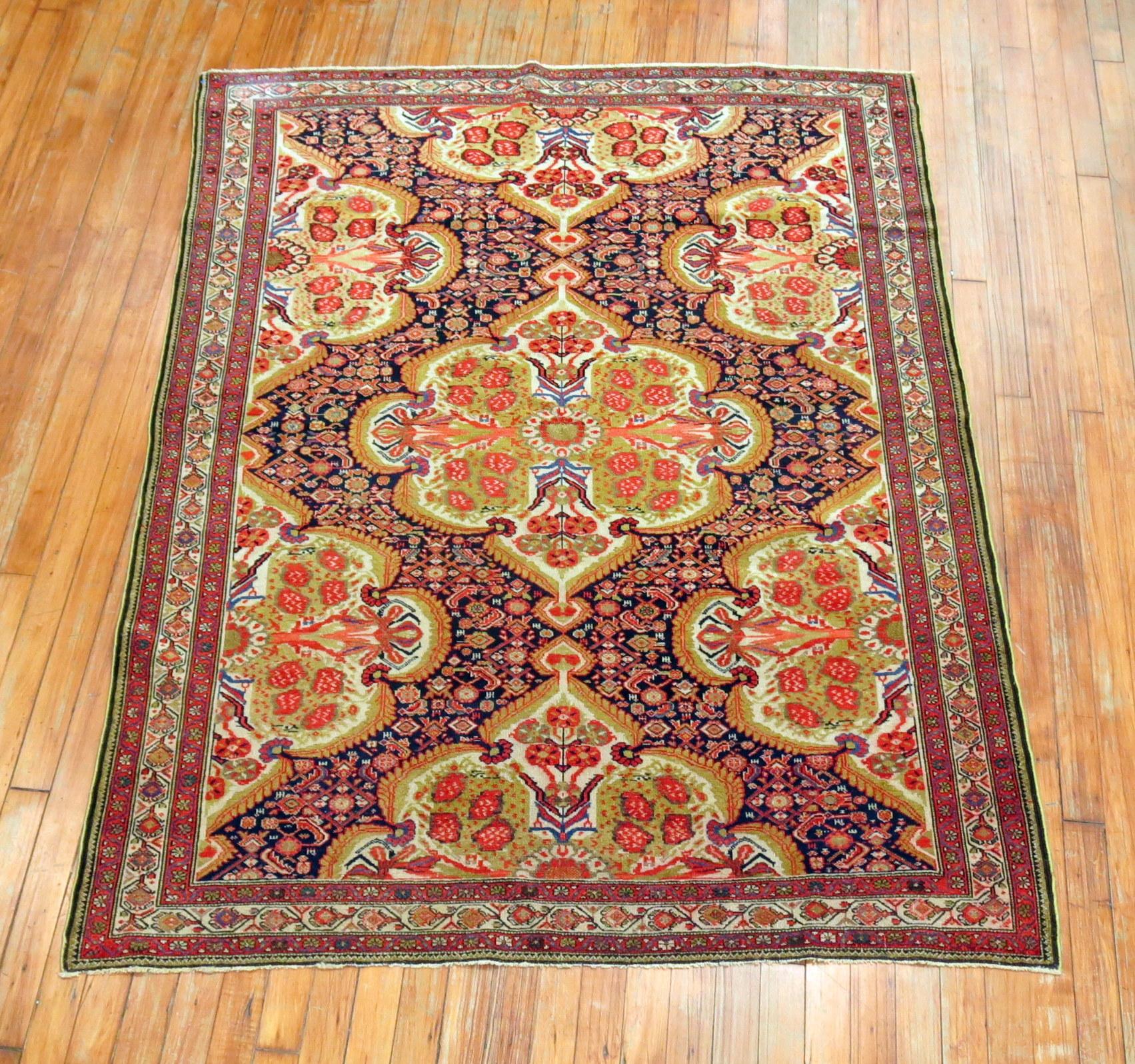 Late 19th Century Antique Persian Malayer Connoisseur Rug For Sale