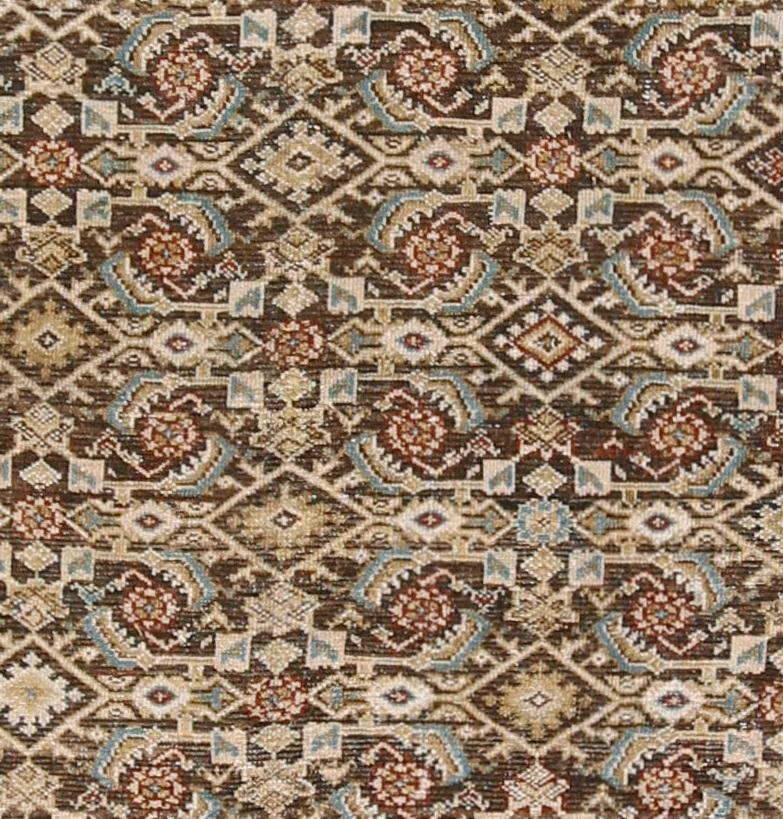 Hand-Woven Antique Persian Malayer Corridor Carpet Rug, circa 1900, 7'1 x 17'11 For Sale