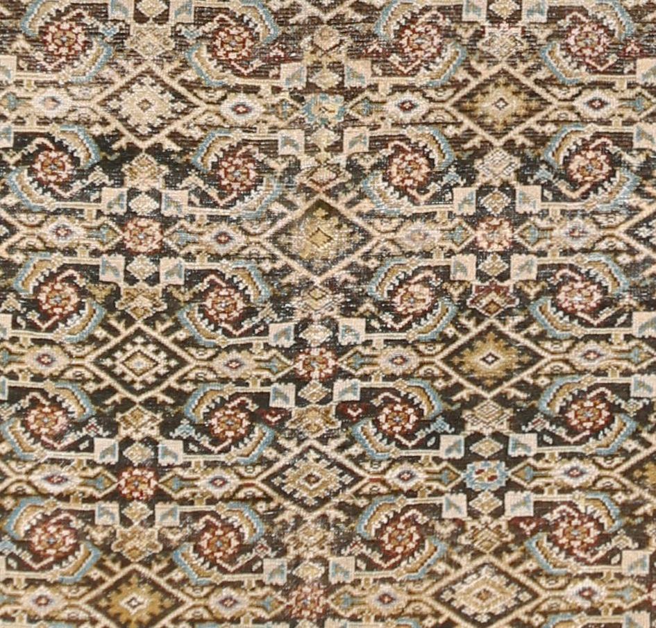 Antique Persian Malayer Corridor Carpet Rug, circa 1900, 7'1 x 17'11 In Good Condition For Sale In New York, NY