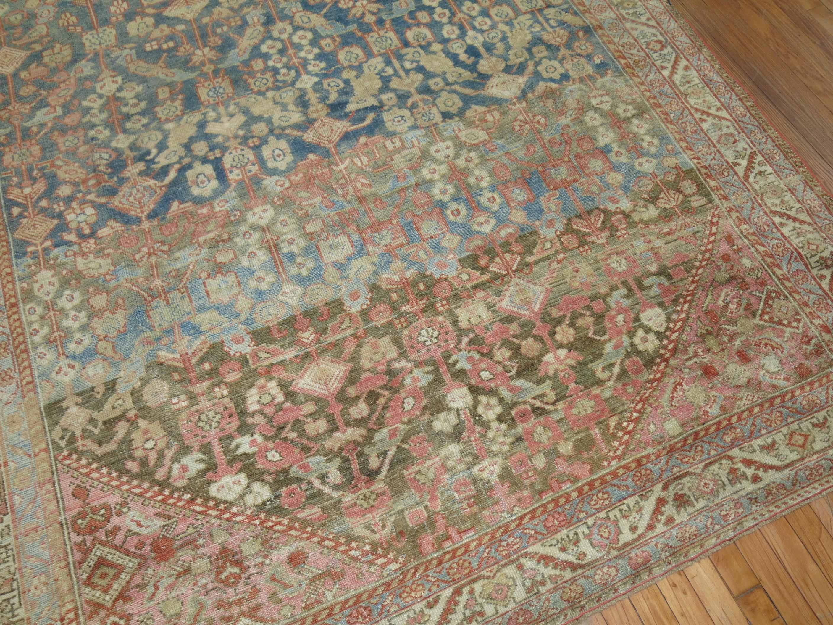 Restauration Antique Persian Malayer Corridor Rug