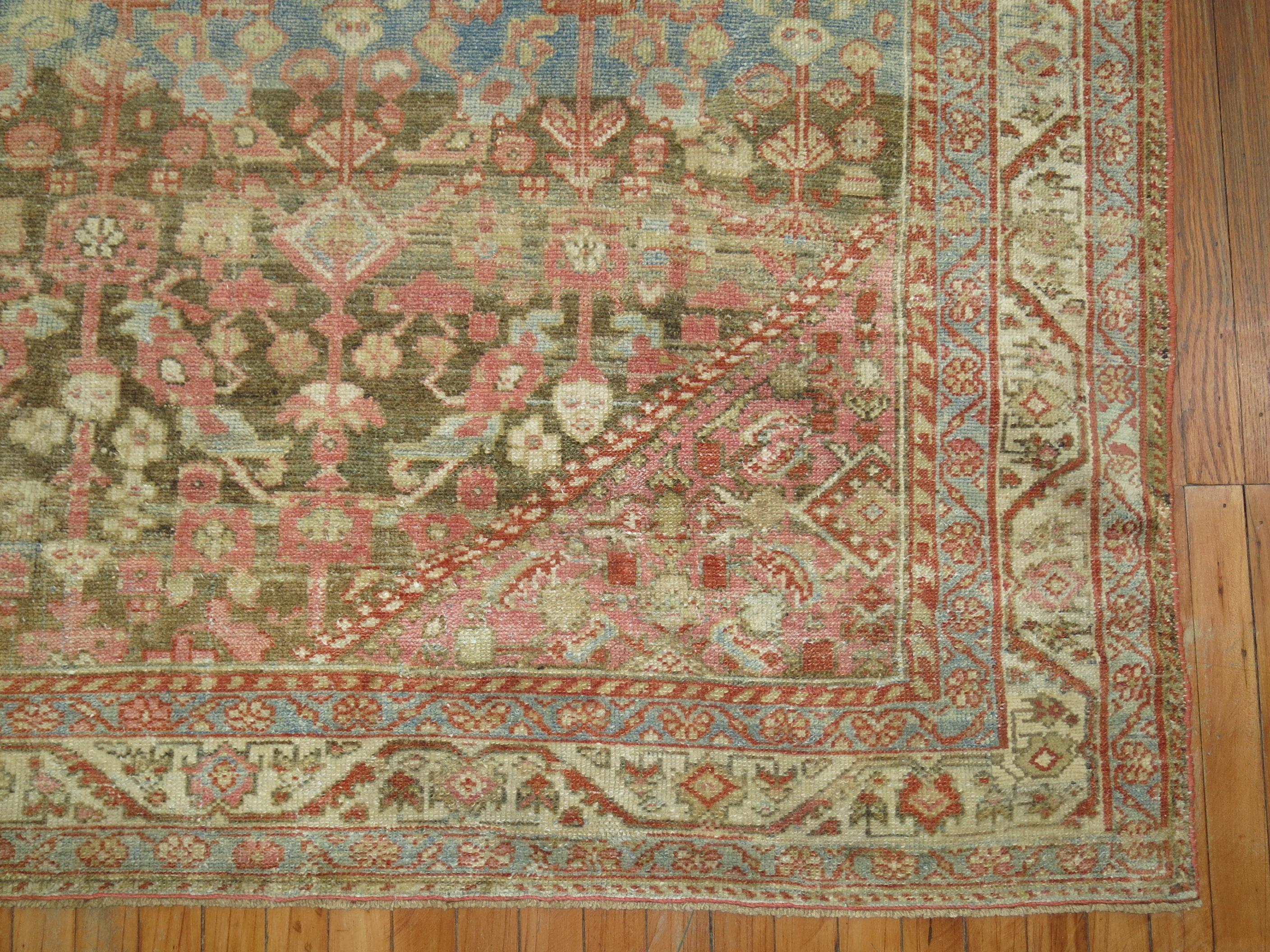 Hand-Knotted Antique Persian Malayer Corridor Rug