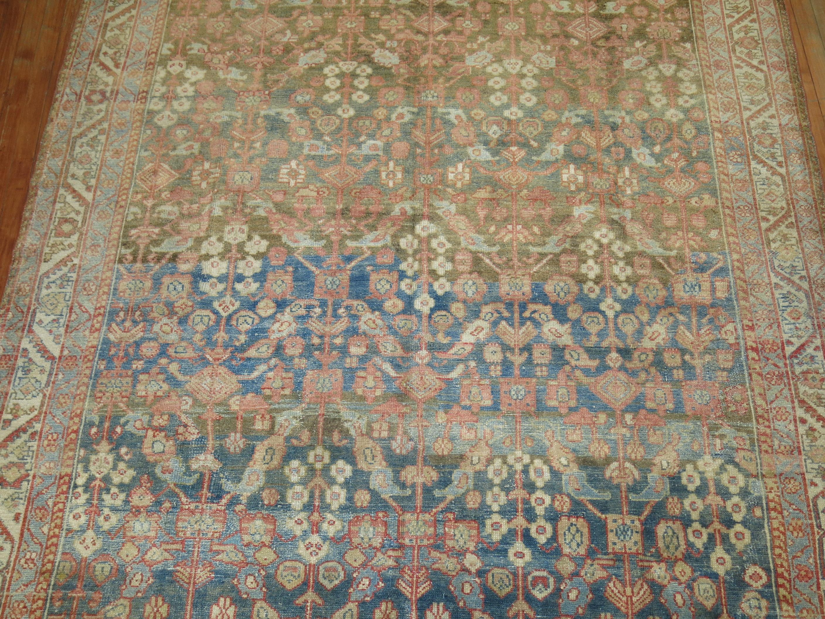Wool Antique Persian Malayer Corridor Rug