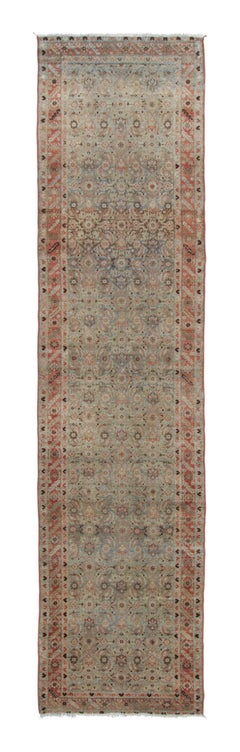 Antique Persian Malayer Extra-Long Runner with Botanical Design - Rug & Kilim