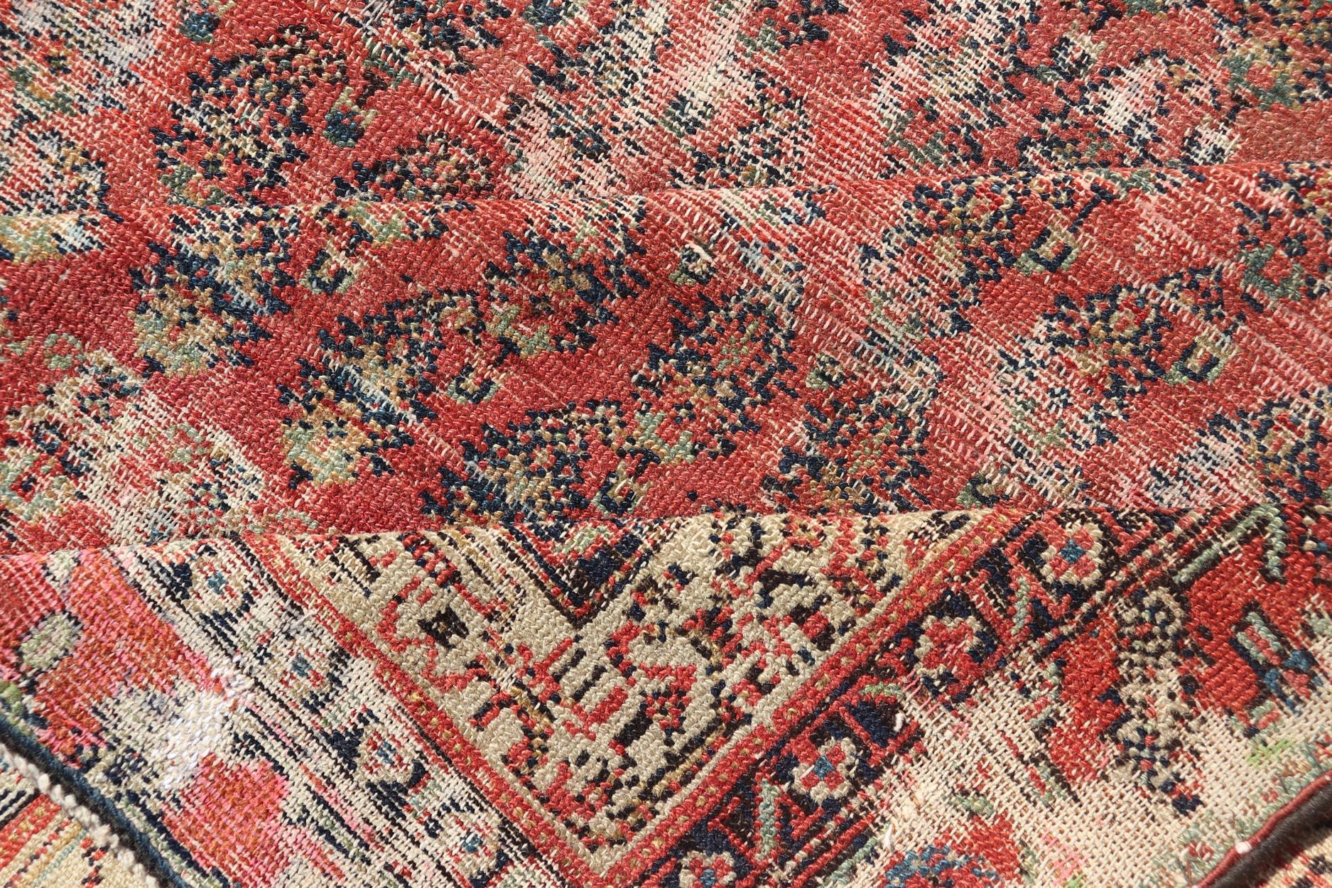 Antique Persian Malayer Gallery by Keivan Woven Arts with Small All-Over Design For Sale 4