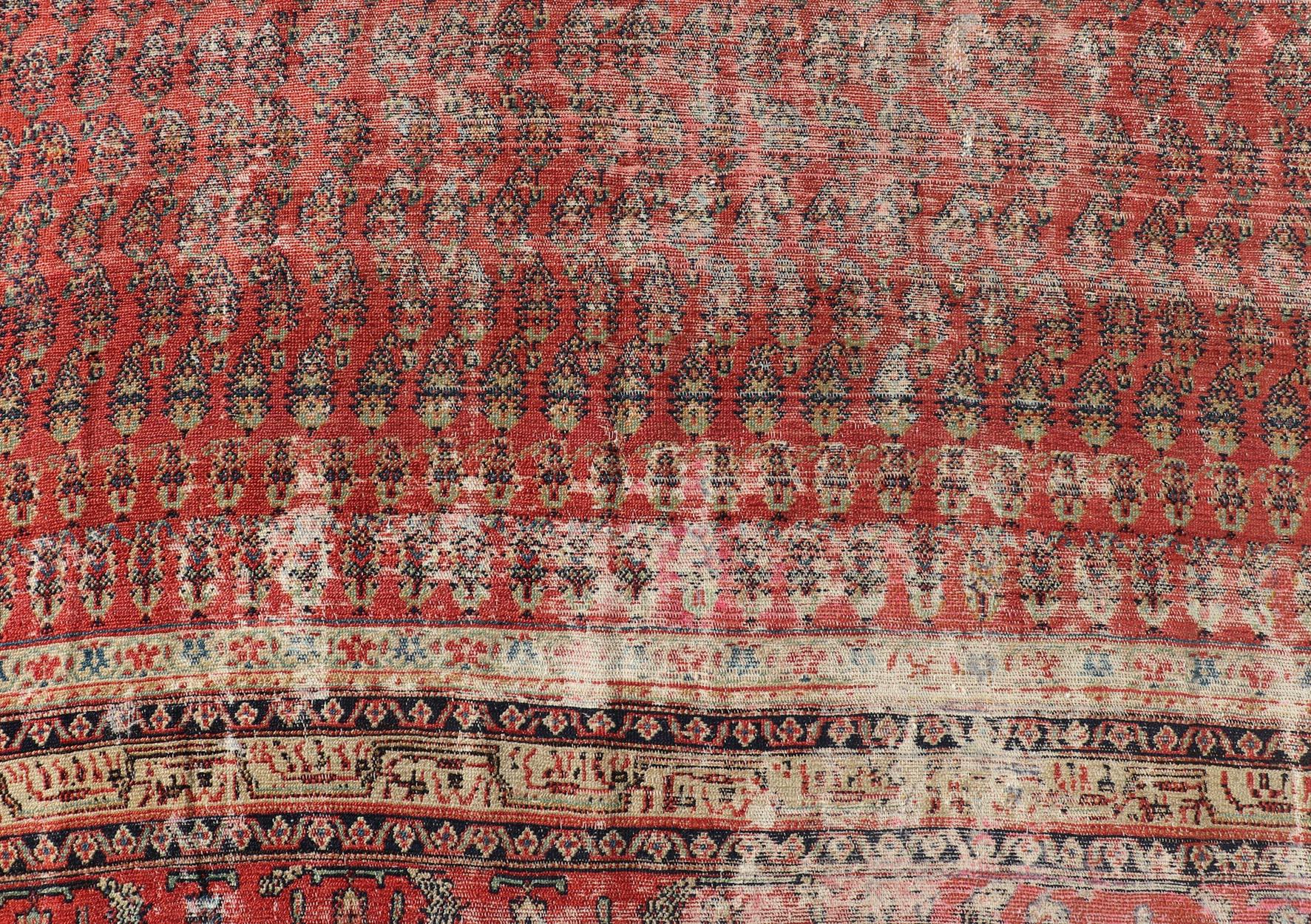 Antique Persian Malayer Gallery by Keivan Woven Arts with Small All-Over Design For Sale 6