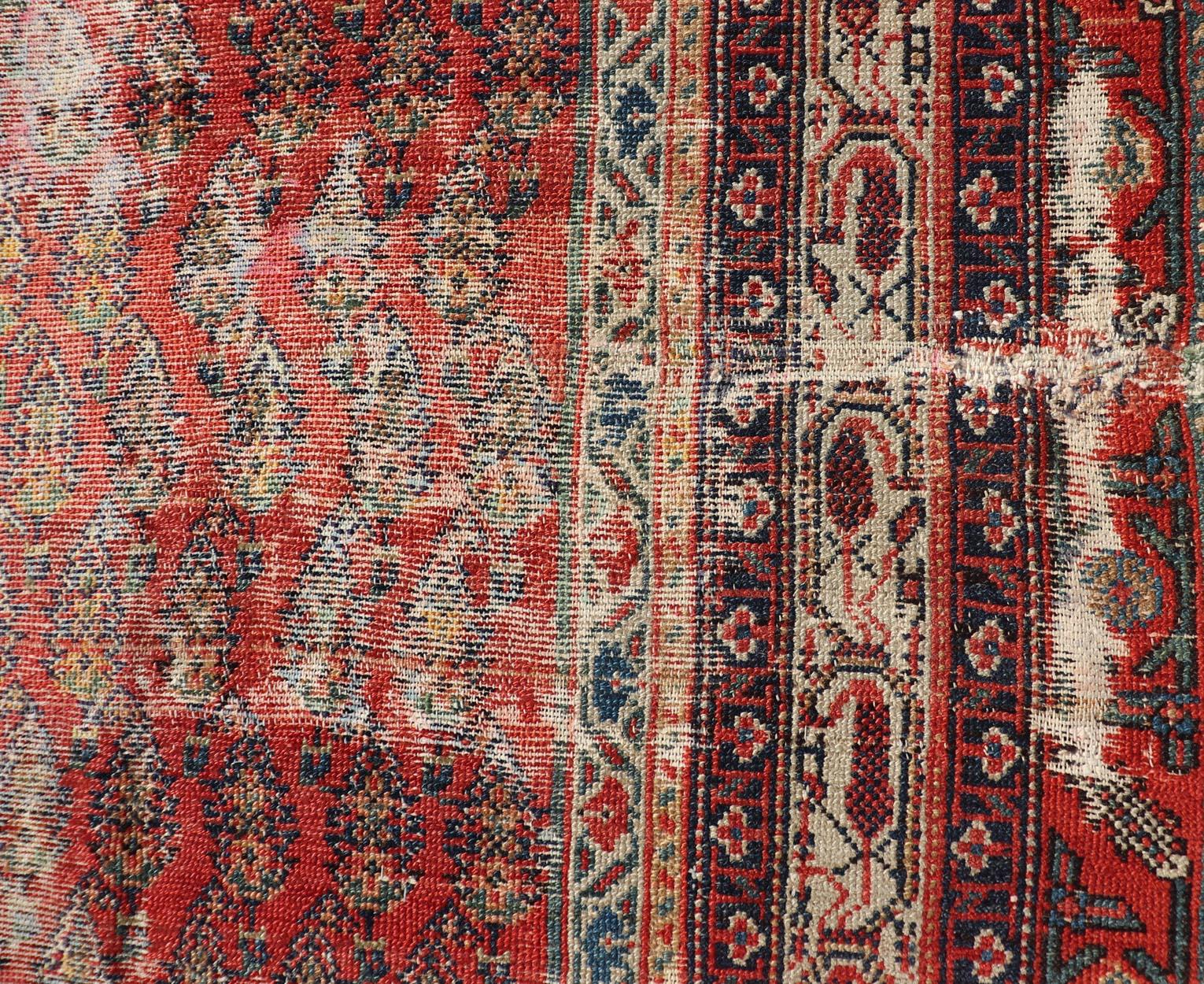20th Century Antique Persian Malayer Gallery by Keivan Woven Arts with Small All-Over Design For Sale