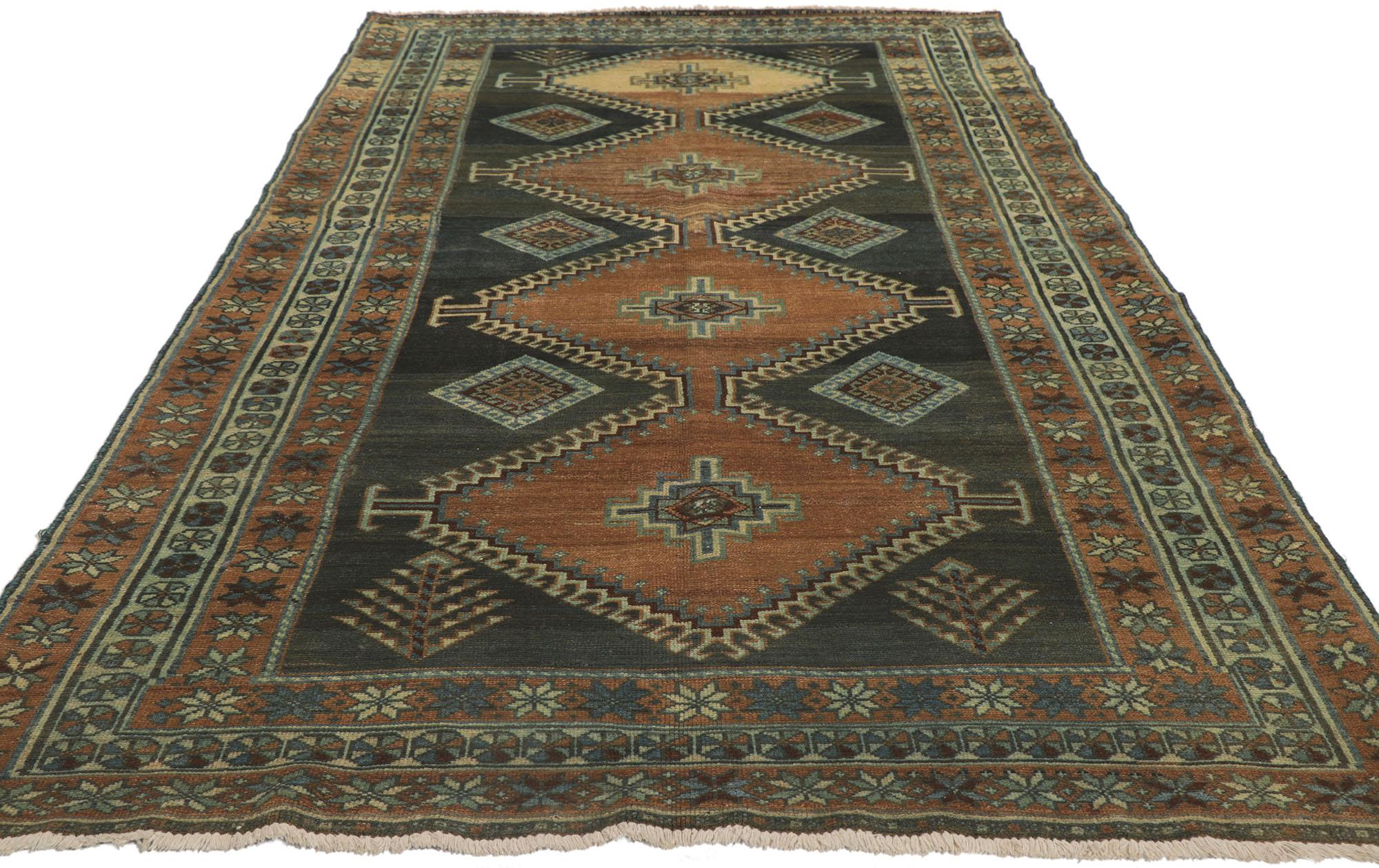 Hand-Knotted Antique Persian Malayer Gallery Rug For Sale