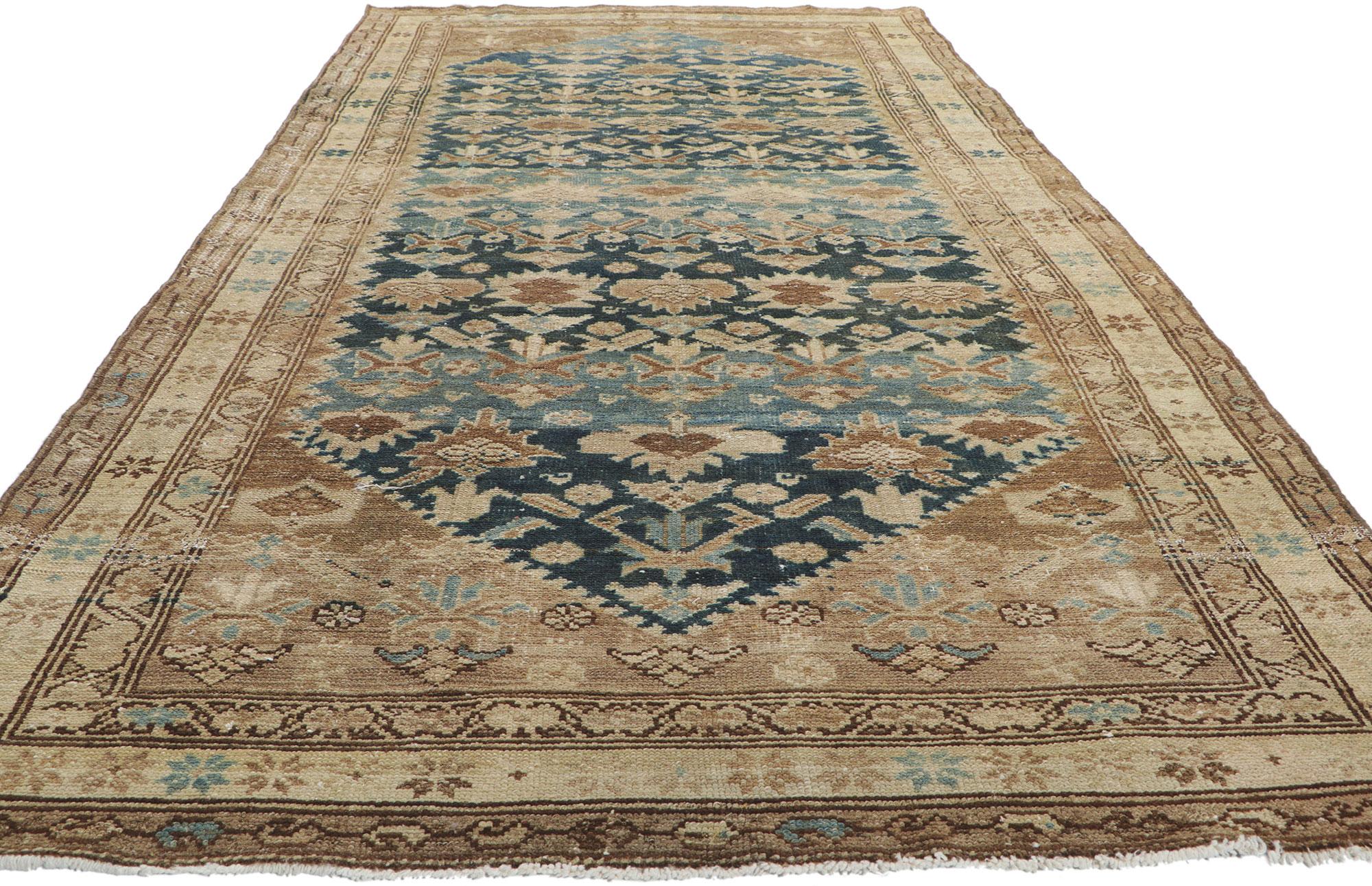 Hand-Knotted Antique Persian Malayer Gallery Rug