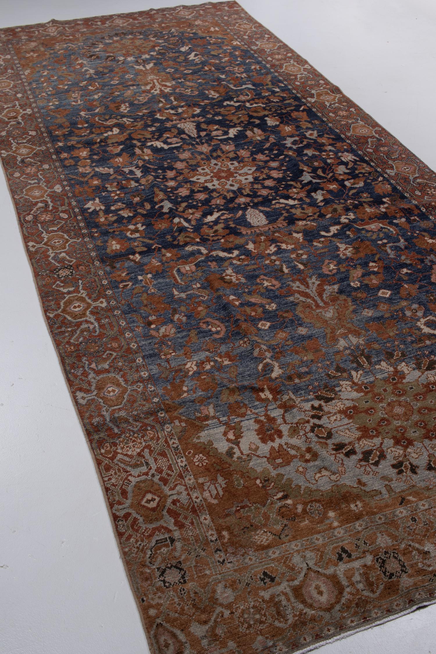 Wool Antique Persian Malayer Gallery Rug For Sale