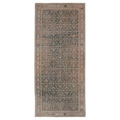 Antique Persian Malayer Gallery Rug with Detailed Geometric Pattern  5' x 12'1