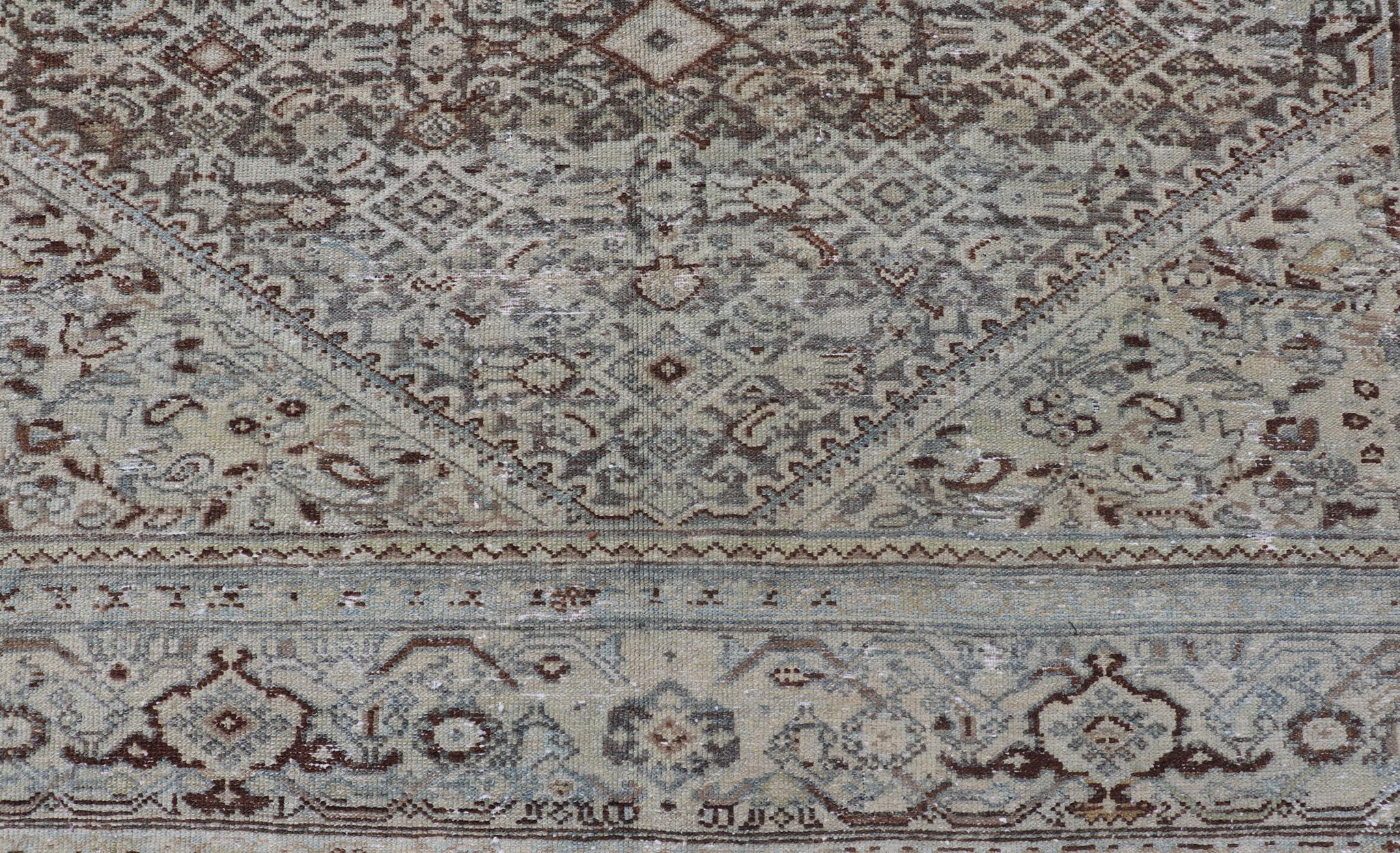 Antiker persischer Malayer-Galerie-Teppich mit Blumenmedaillon-Design 7'0 x 13'5 im Angebot 7