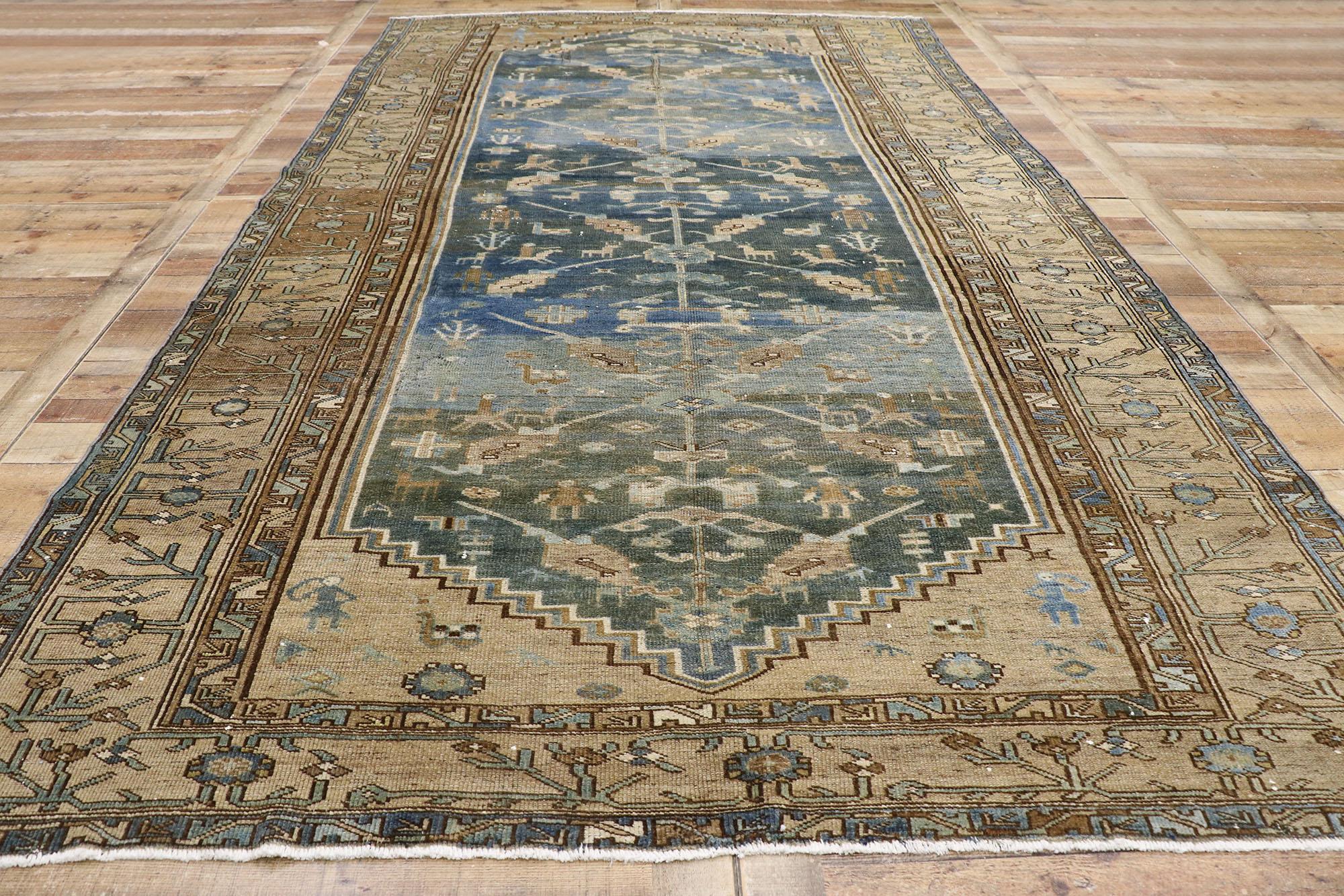 Antique Persian Malayer Gallery Rug with Greek Mediterranean Style For Sale 1