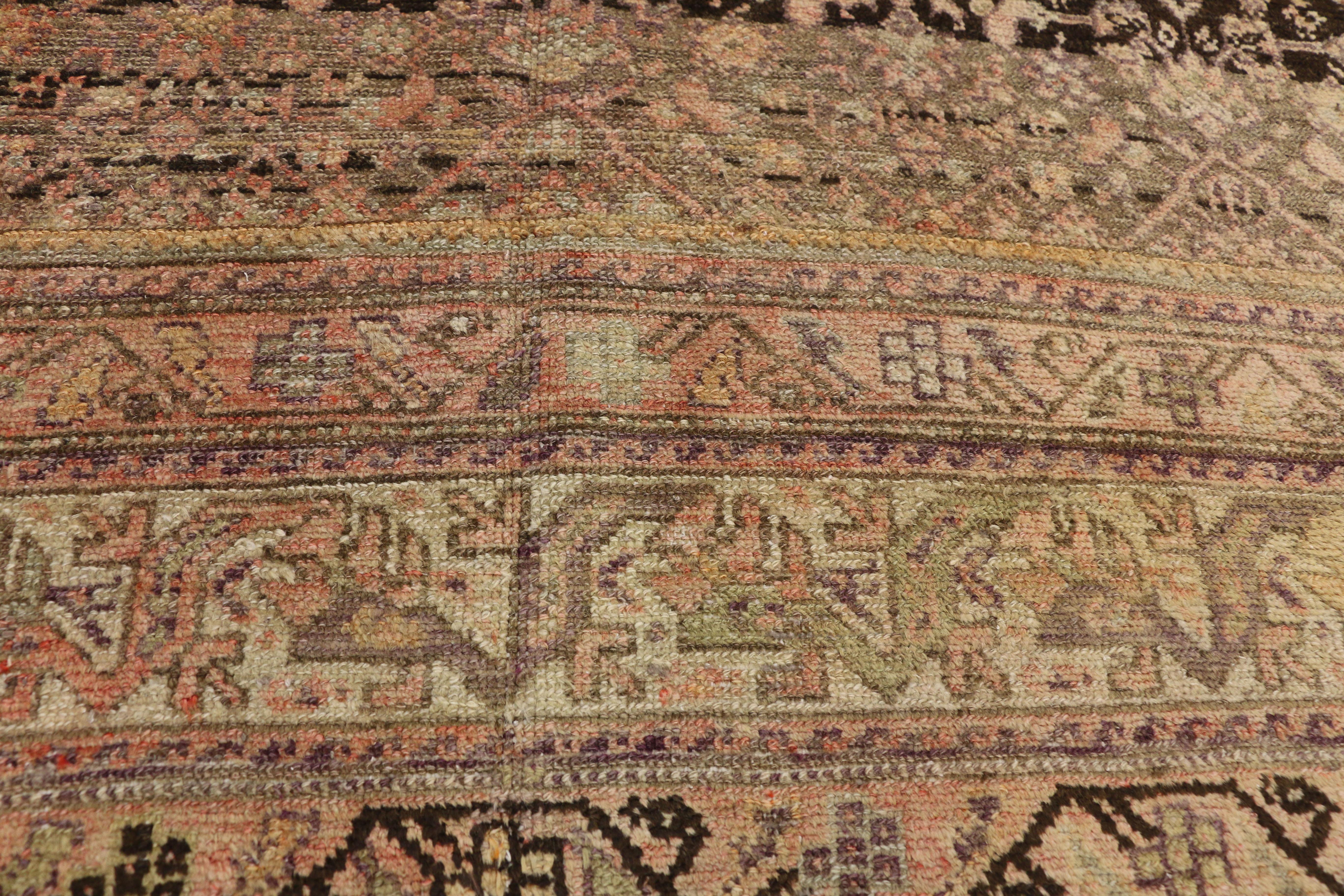 Perse Tapis persan ancien Malayer Gallery avec motif Herati, long tapis de salon en vente