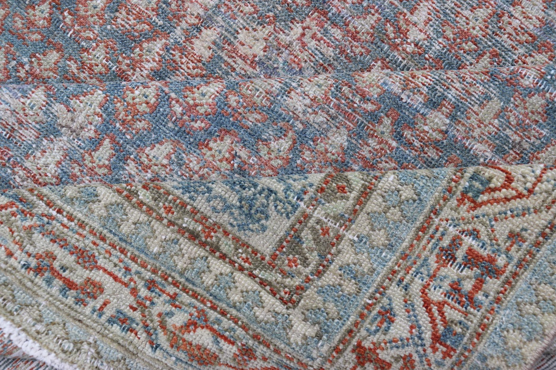 Antique Persian Malayer Gallery Rug With Hexagonal Medallion 4'8 X 10'5 For Sale 5