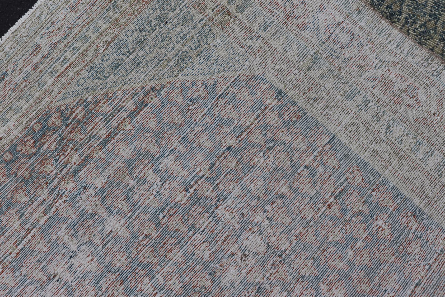 Antique Persian Malayer Gallery Rug With Hexagonal Medallion 4'8 X 10'5 For Sale 6
