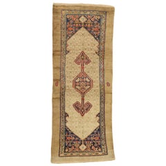 Antique Persian Malayer Gallery Rug with Mid-Century Modern Arts & Crafts Style