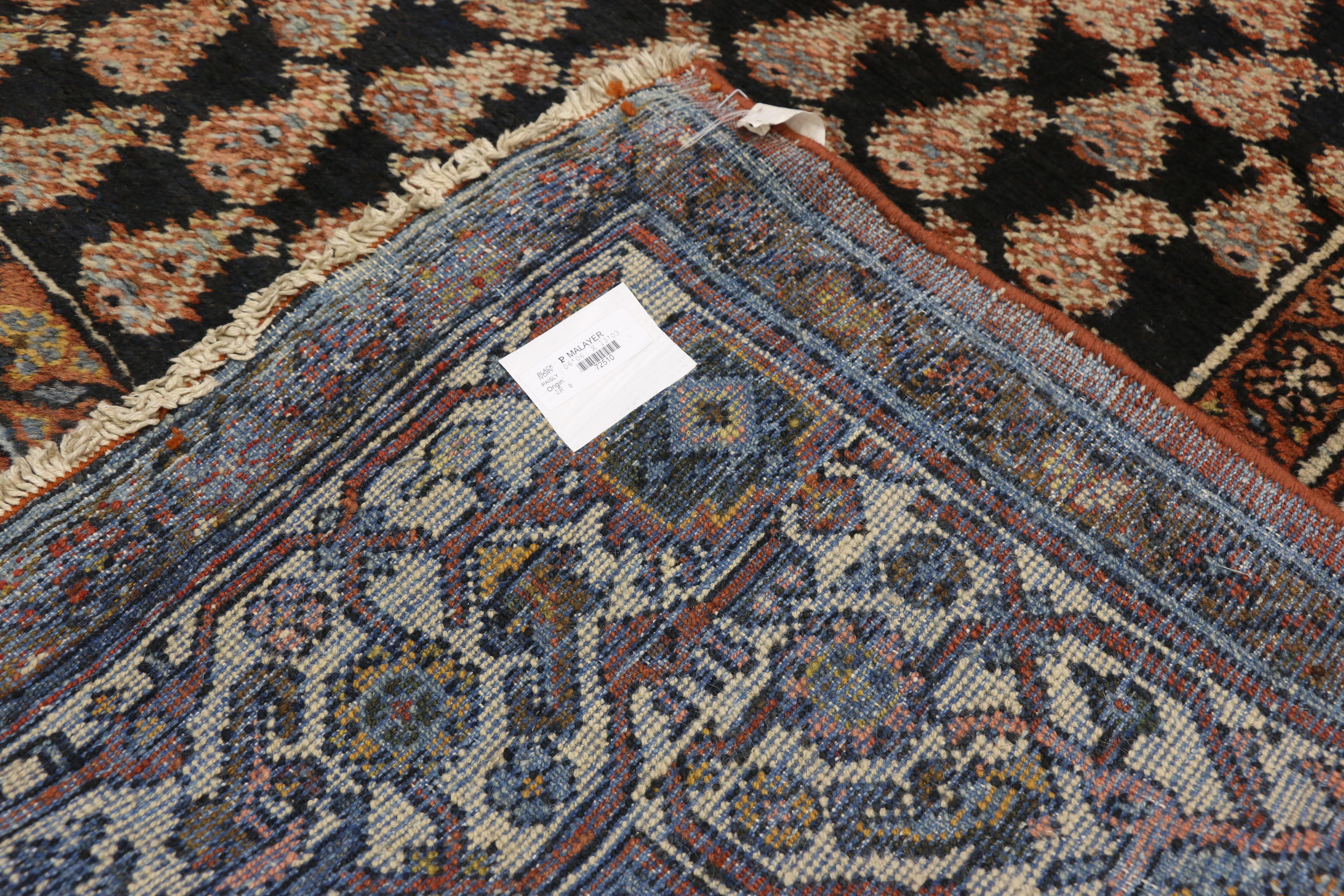 20th Century Antique Persian Malayer Gallery Rug with Traditional Style and Raconteur Vibes For Sale