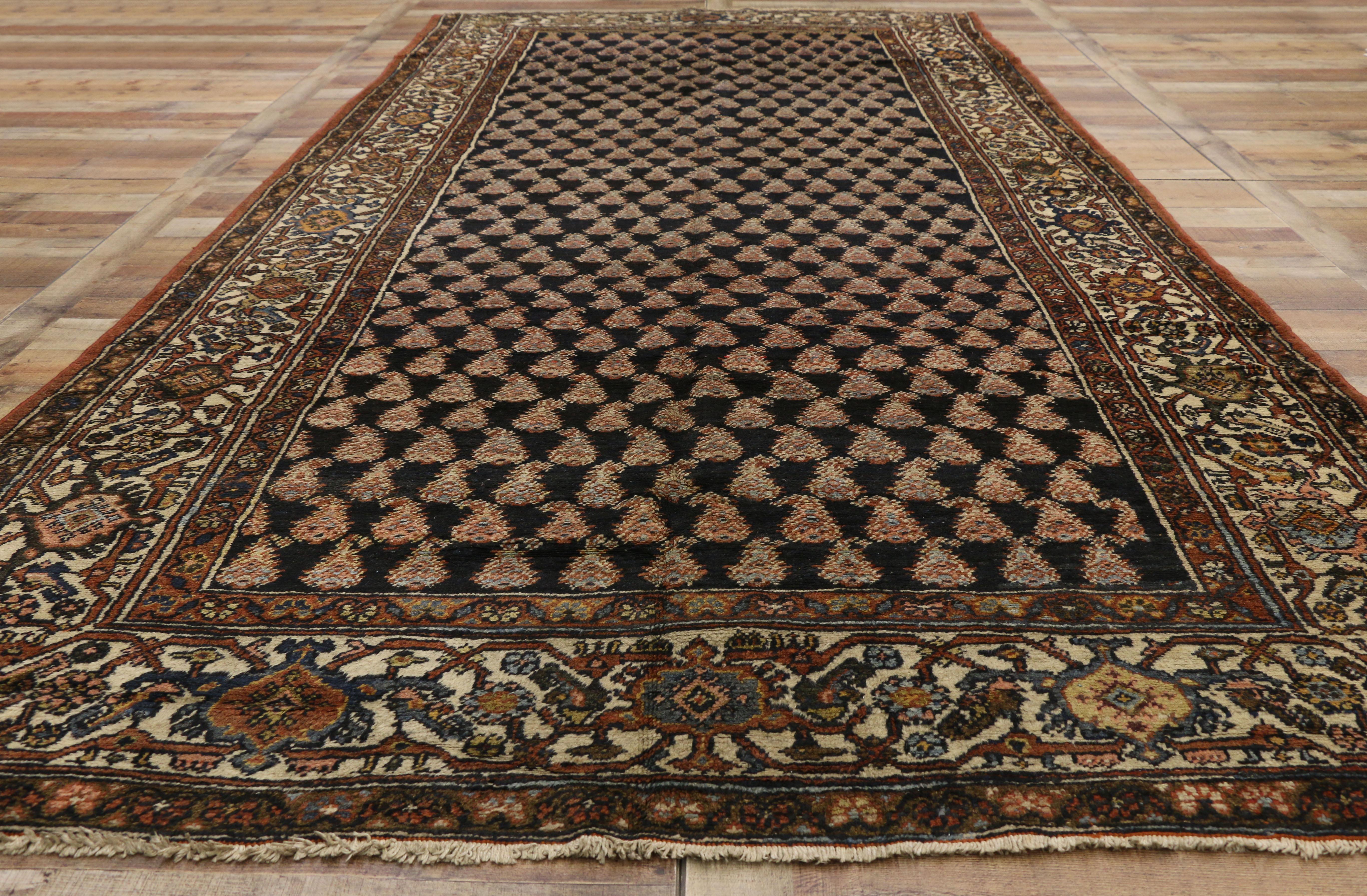 Antique Persian Malayer Gallery Rug with Traditional Style and Raconteur Vibes For Sale 1