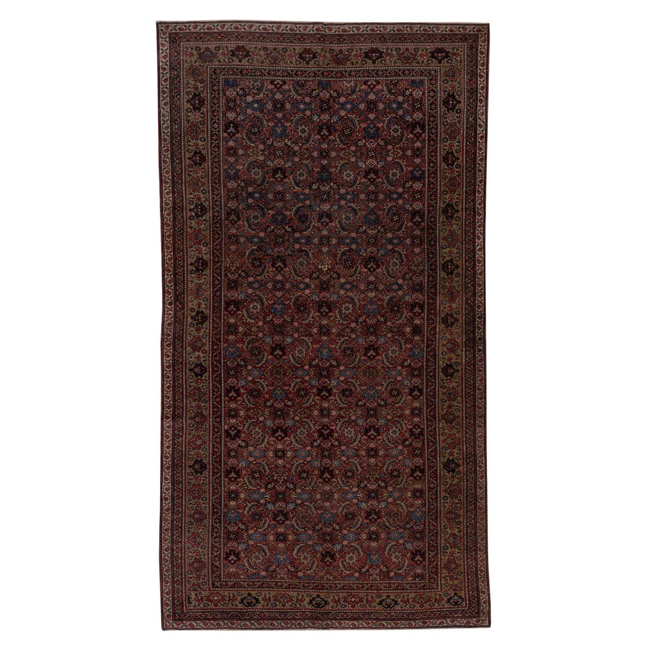 Antique Persian Malayer Gallery Rug with Warm Tones Herati Pattern ...