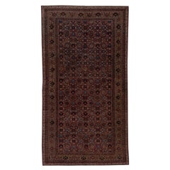 Antique Persian Malayer Gallery Rug with Warm Tones Herati Pattern, circa 1920s