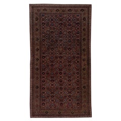 Antique Persian Malayer Gallery Rug with Warm Tones Herati Pattern, circa 1920s