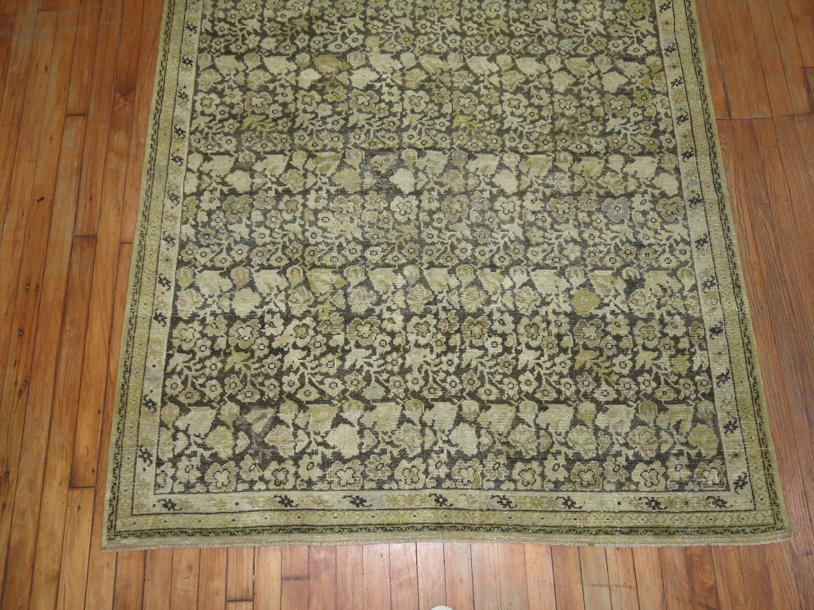 Wool Antique Persian Malayer Gallery Runner