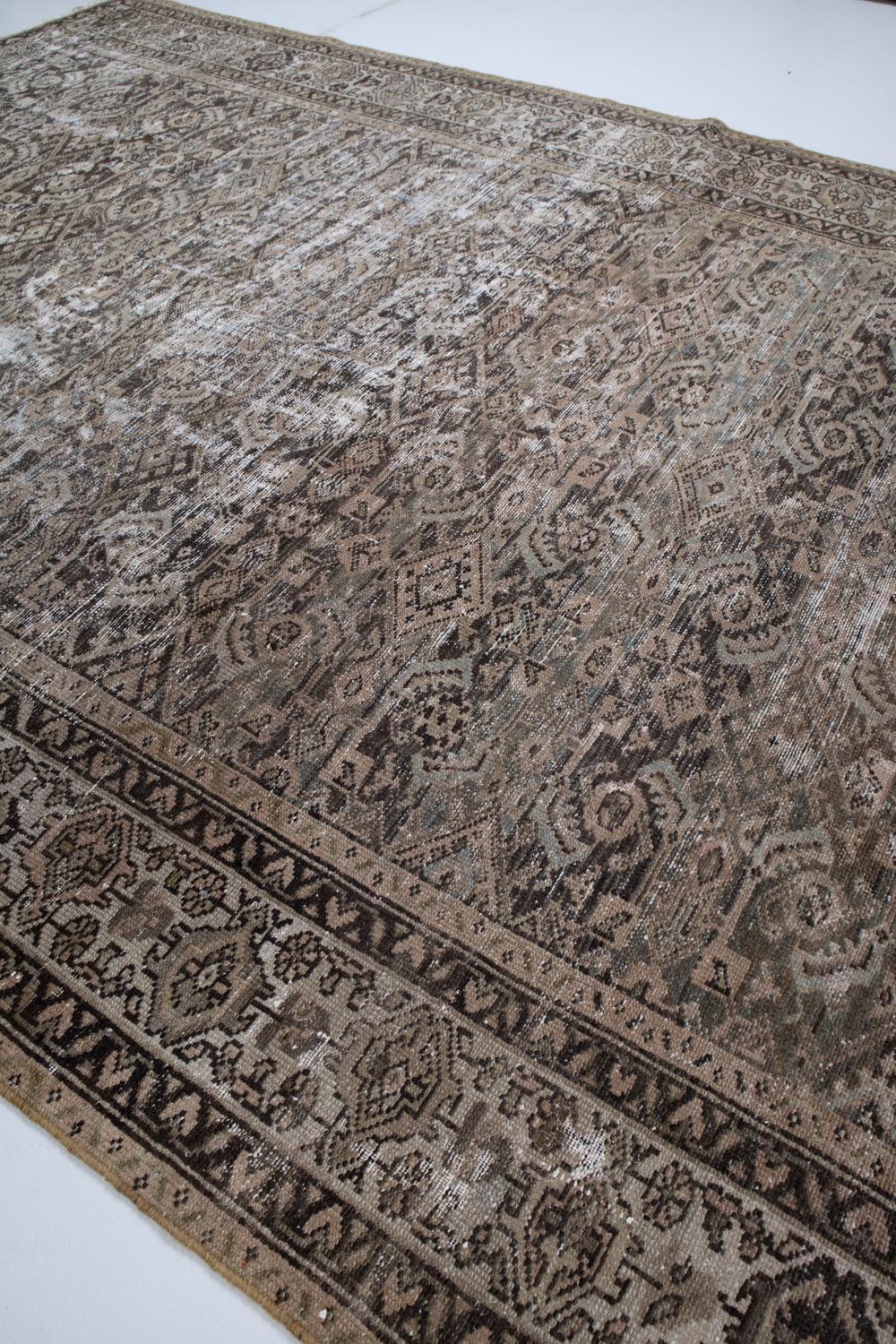 Wool Distressed Antique Persian Gallery Rug For Sale