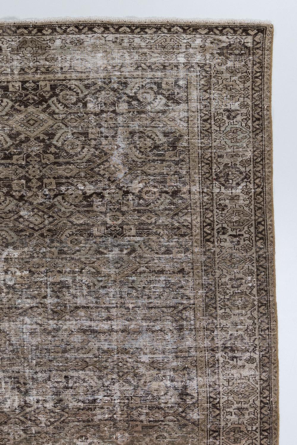 Distressed Antique Persian Gallery Rug For Sale 1