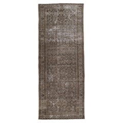 Distressed Antique Persian Gallery Rug