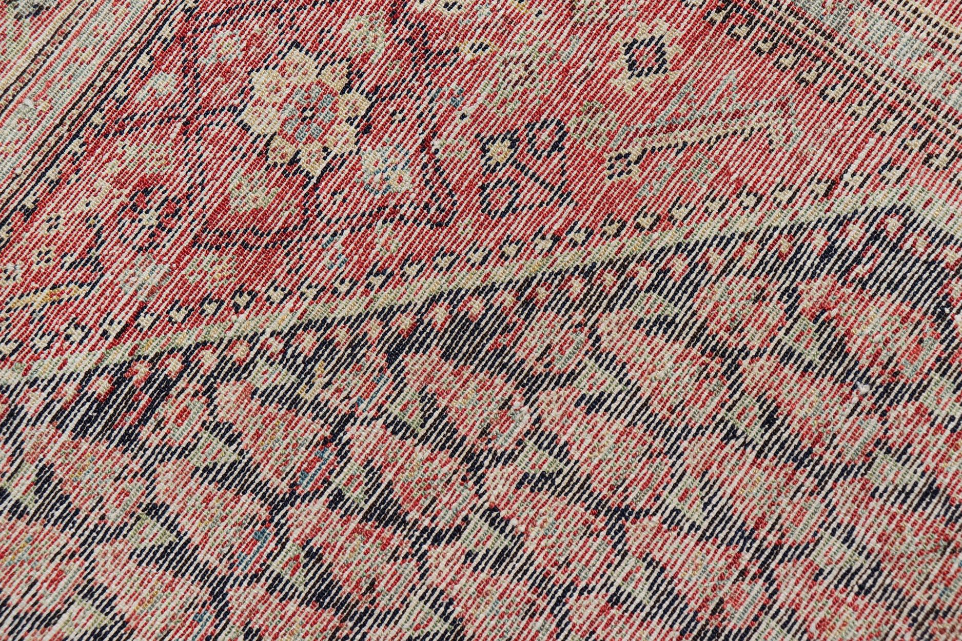 Antique Persian Malayer Gallery Runner with Small All-Over Design with Medallion For Sale 6