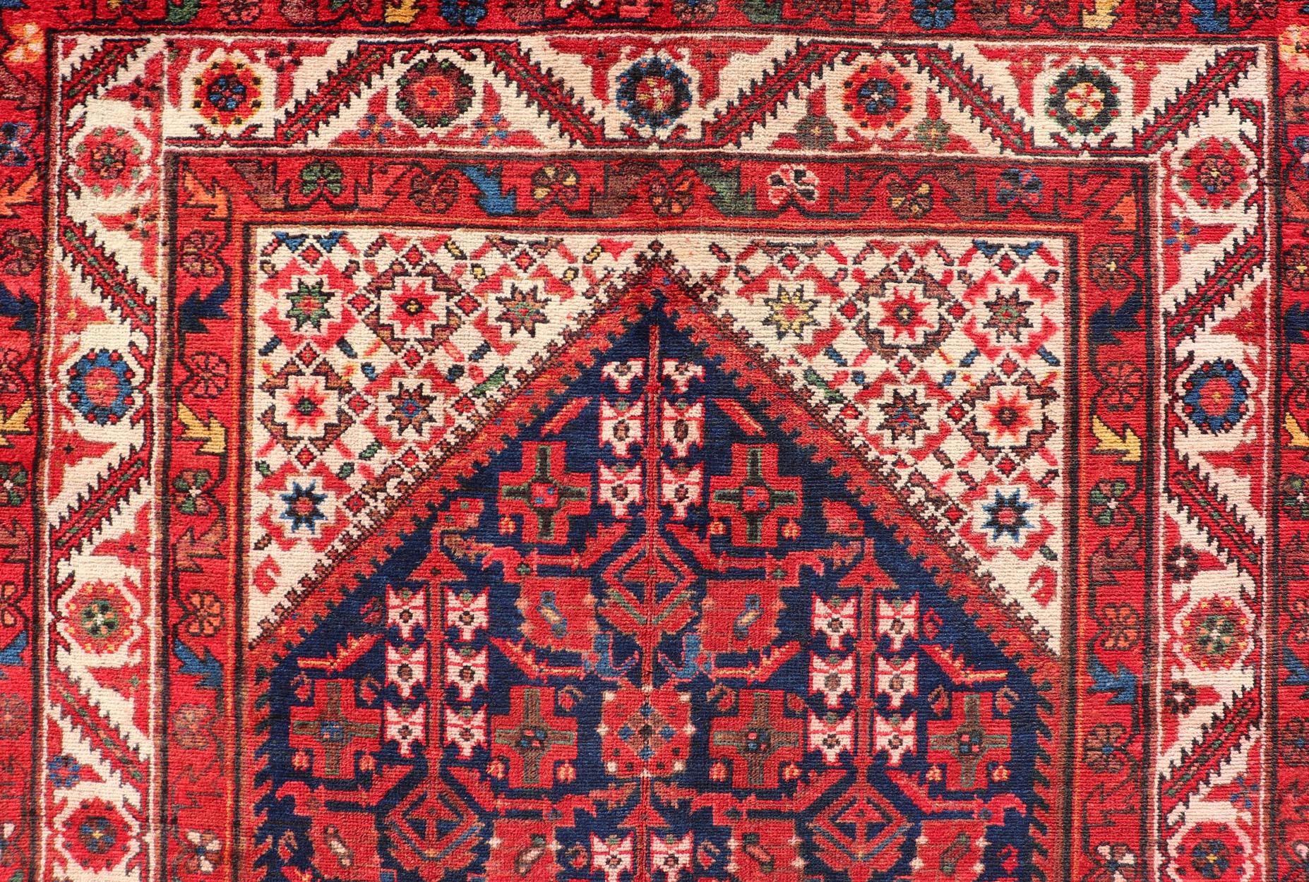 Antique Persian Malayer Gallery Runner with Sub-Geometric All-Over Design For Sale 5
