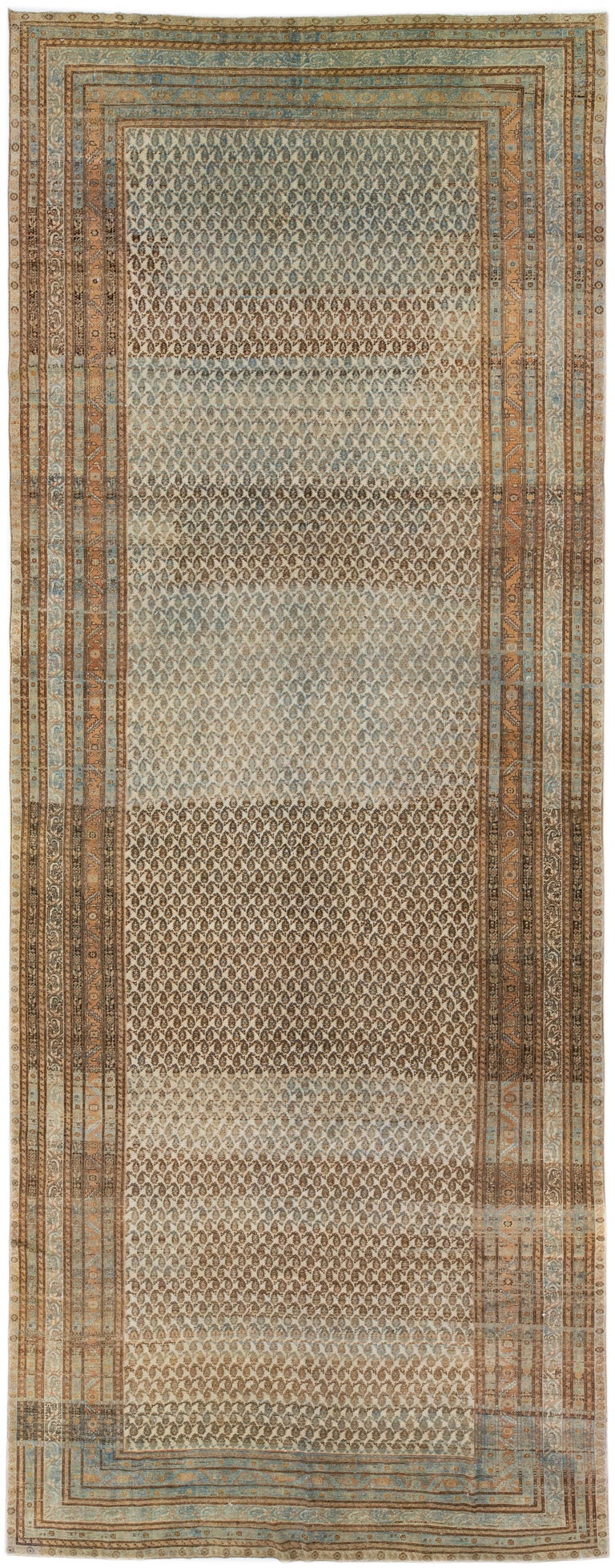Antique Persian Malayer Gallery Wool Rug In Earthy Tones For Sale at ...