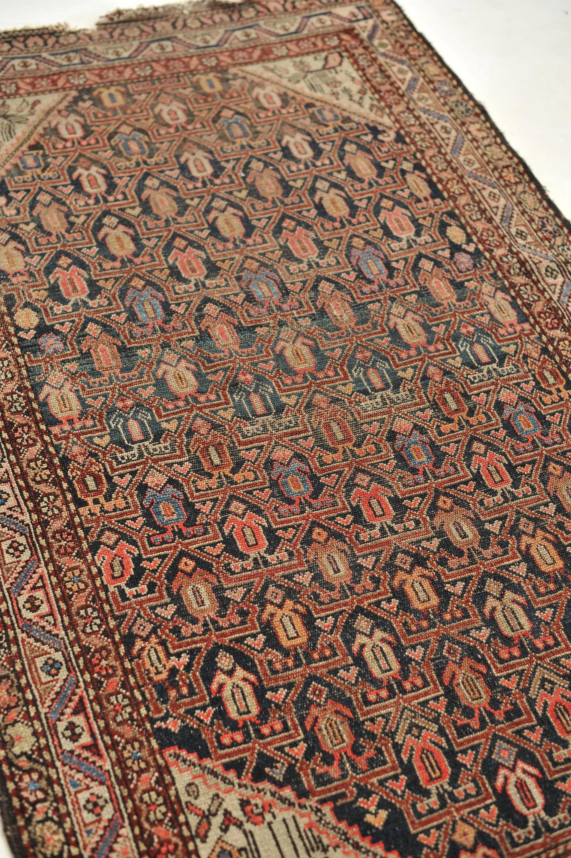 Early 20th Century Antique Persian Malayer Gorgeous & Colorful Rug  For Sale