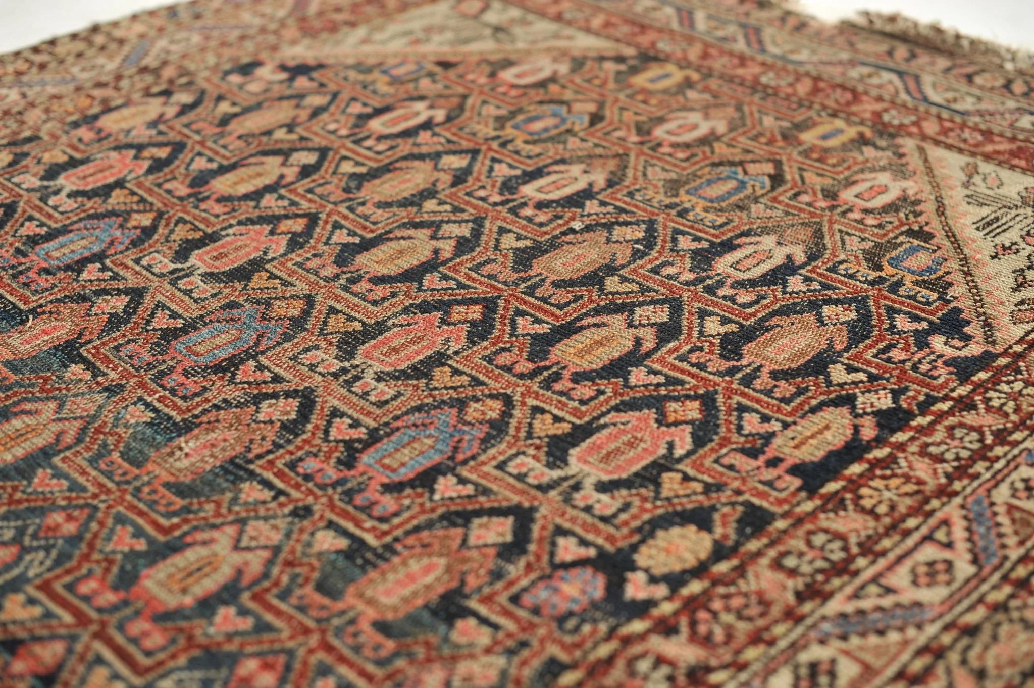 Antique Persian Malayer Gorgeous & Colorful Rug  For Sale 2