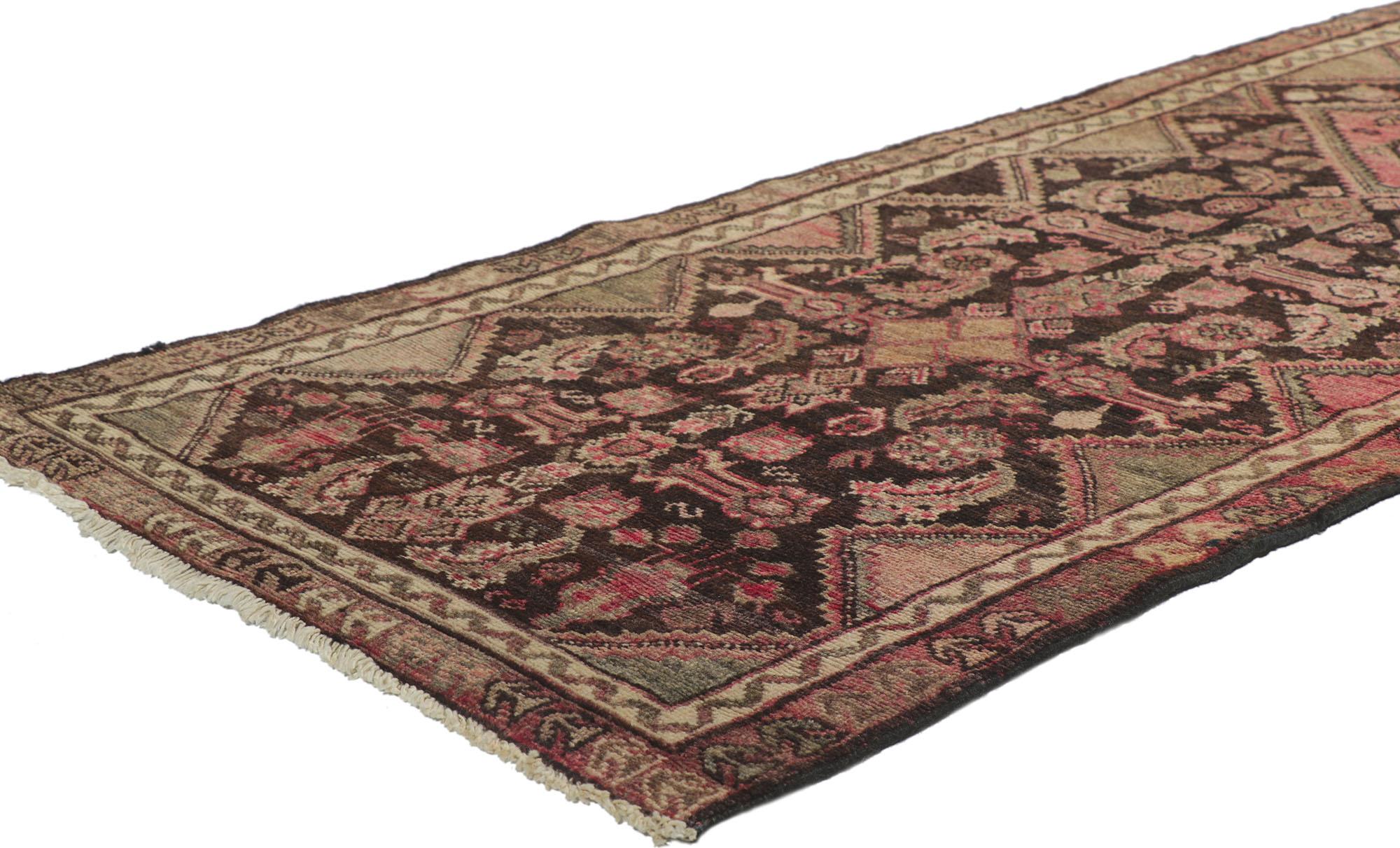 78176 Antique Persian Malayer rug, 02'06 x 08'06.