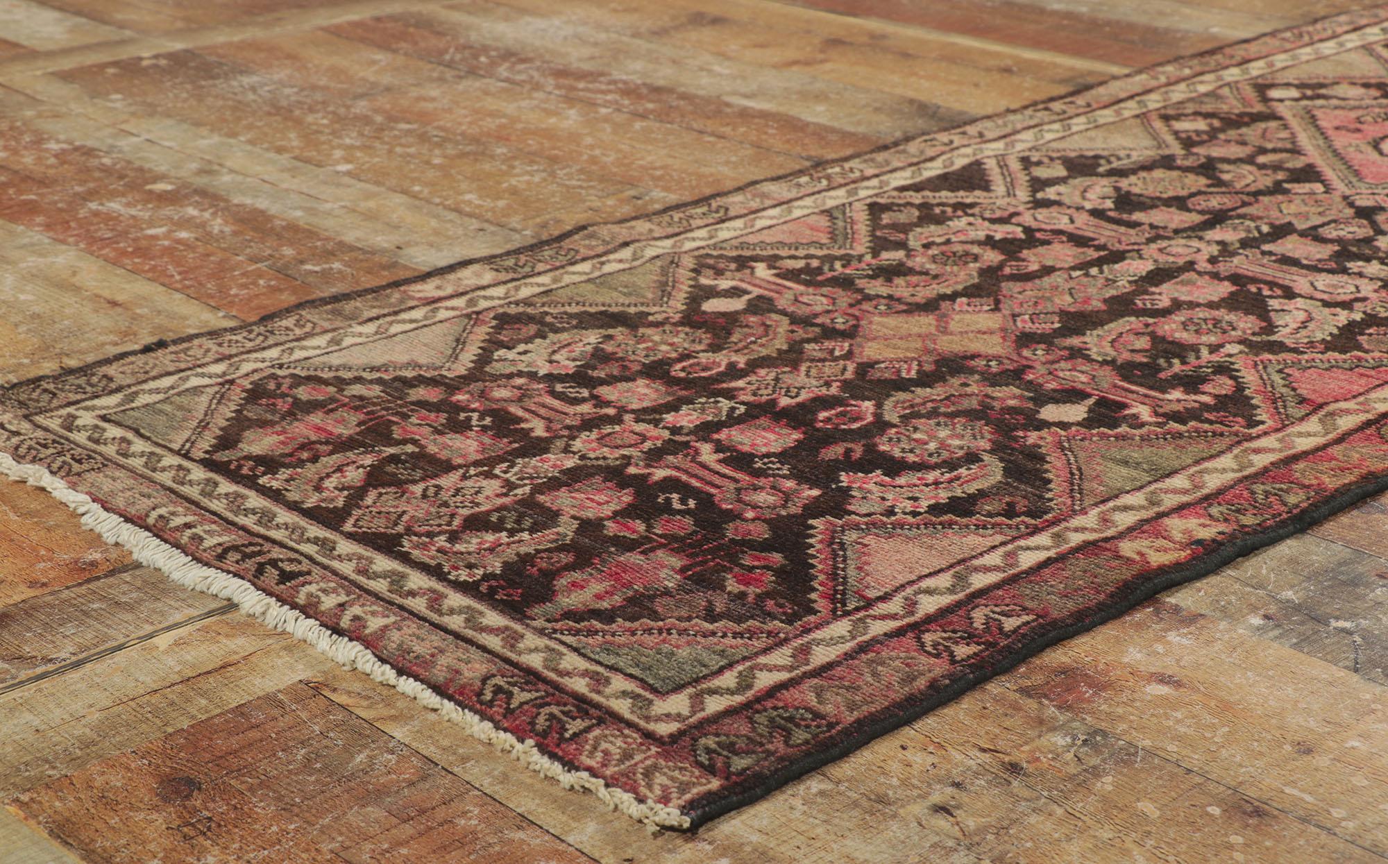 Wool Antique Persian Malayer Hallway Rug For Sale