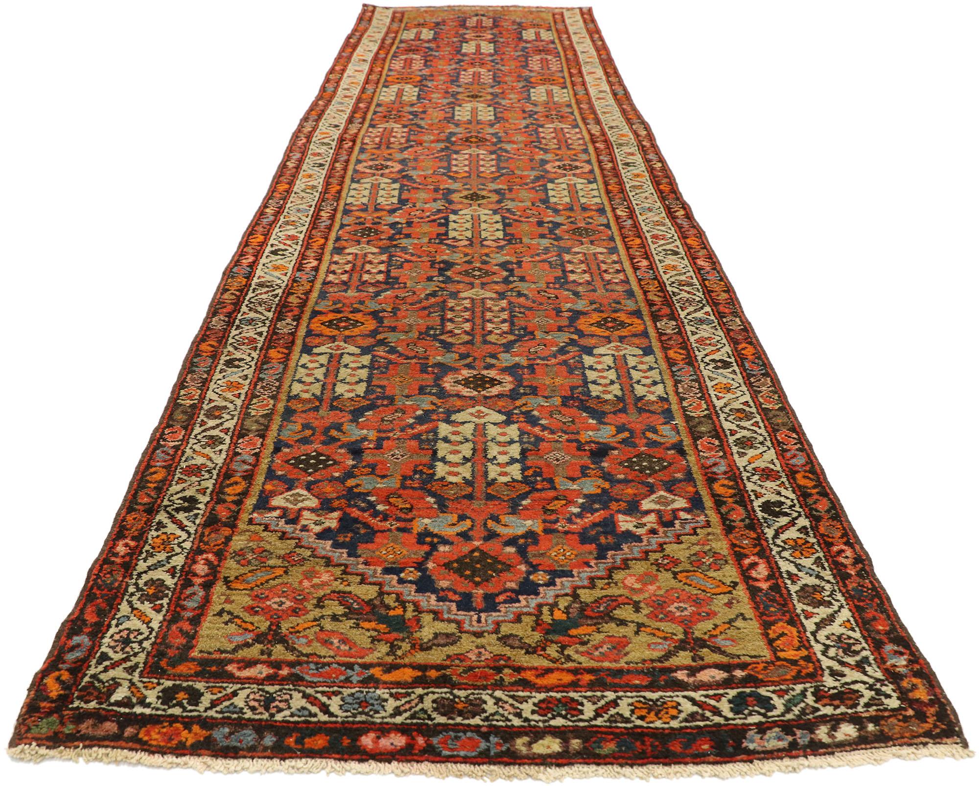 Antiker persischer Malayer- Flur-Läufer aus Persien mit Guli Henna und Mina Khani-Design (Persisch) im Angebot