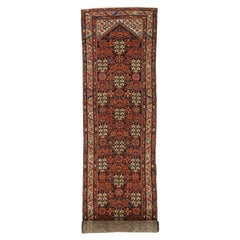 Tapis d'entrée persan ancien en malayer avec motifs de guli henné et mina khani