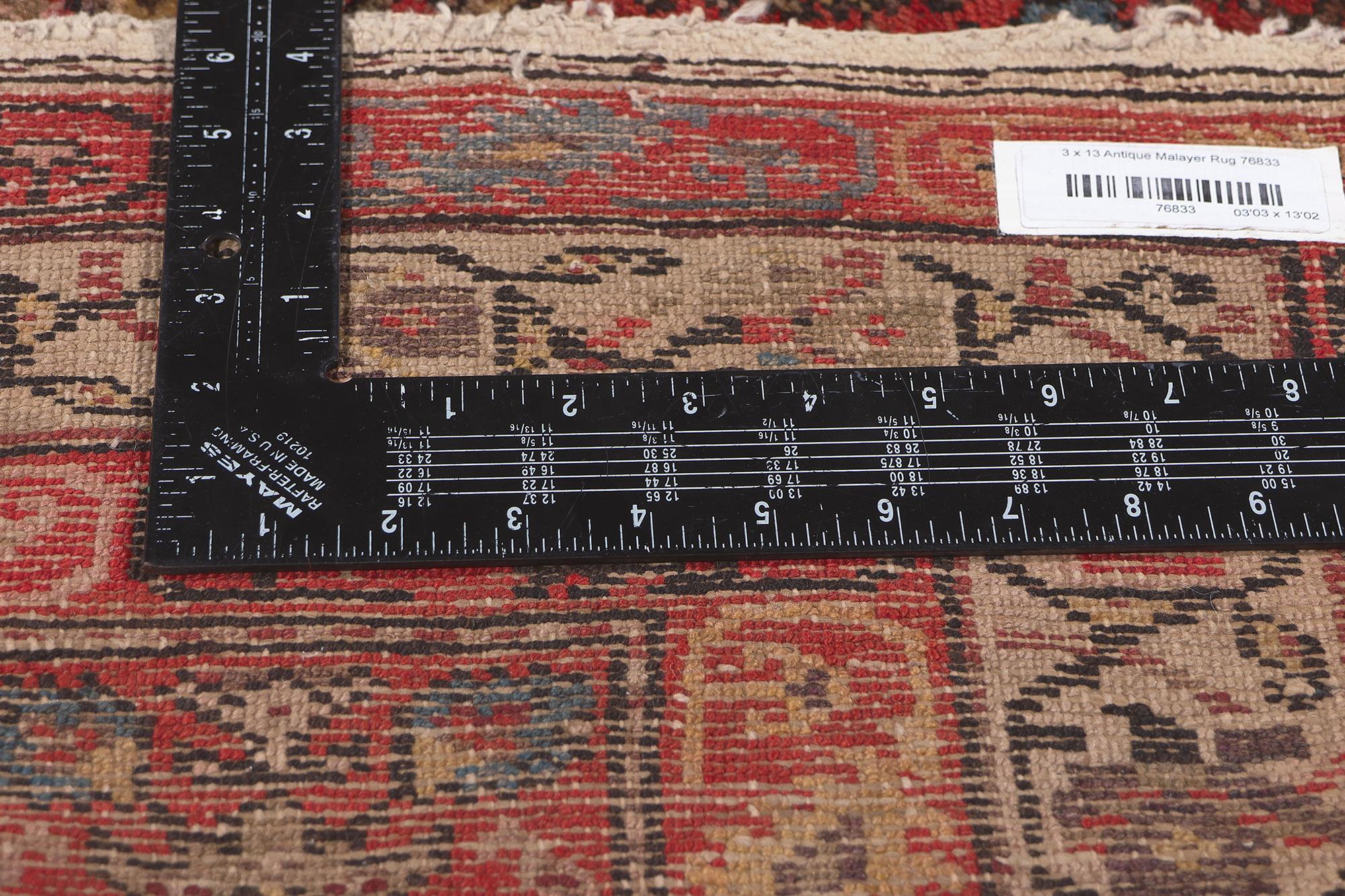 Antigua alfombra persa Malayer, el encanto tribal se funde con el noroeste del Pacífico siglo XX en venta