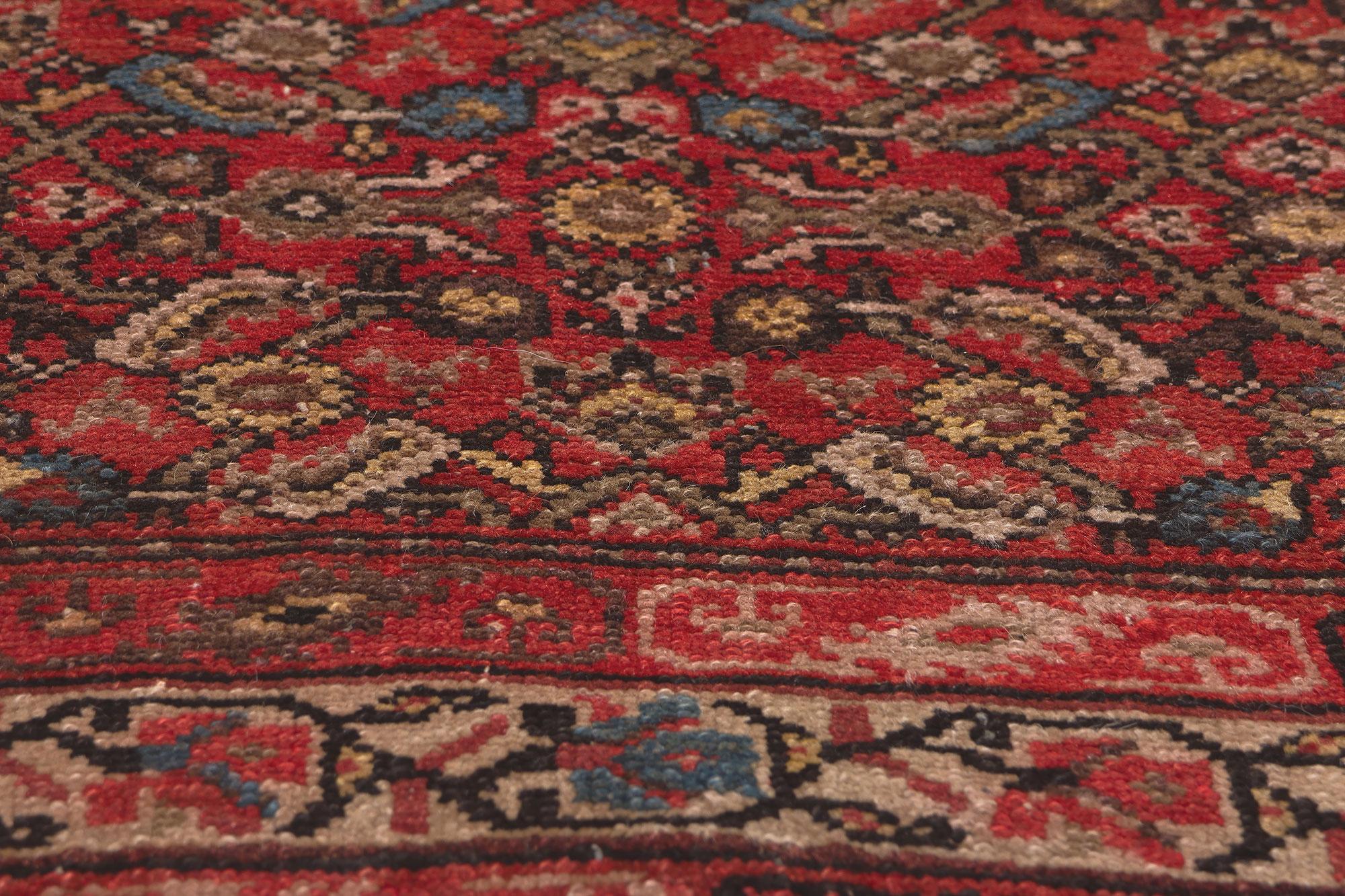 20th Century Antique Persian Malayer Rug, Tribal Enchantment Meets Pacific Northwest  For Sale