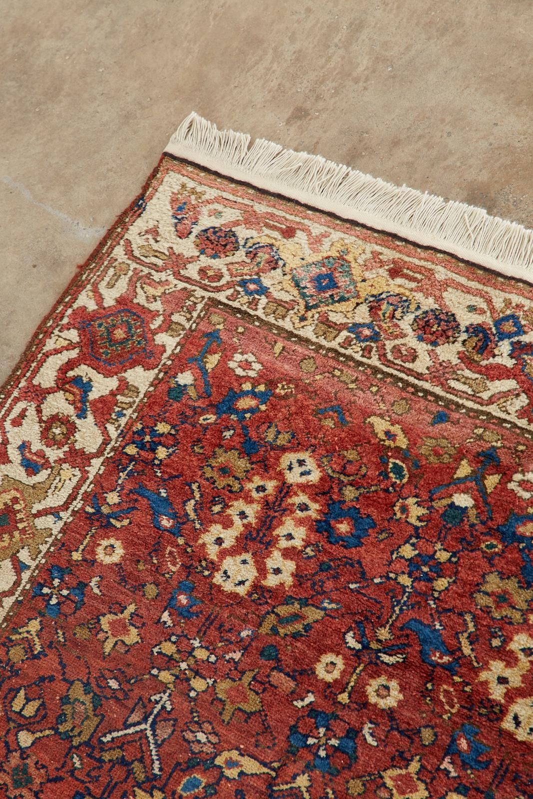 Antique Persian Malayer Hand Knotted Rug For Sale 5
