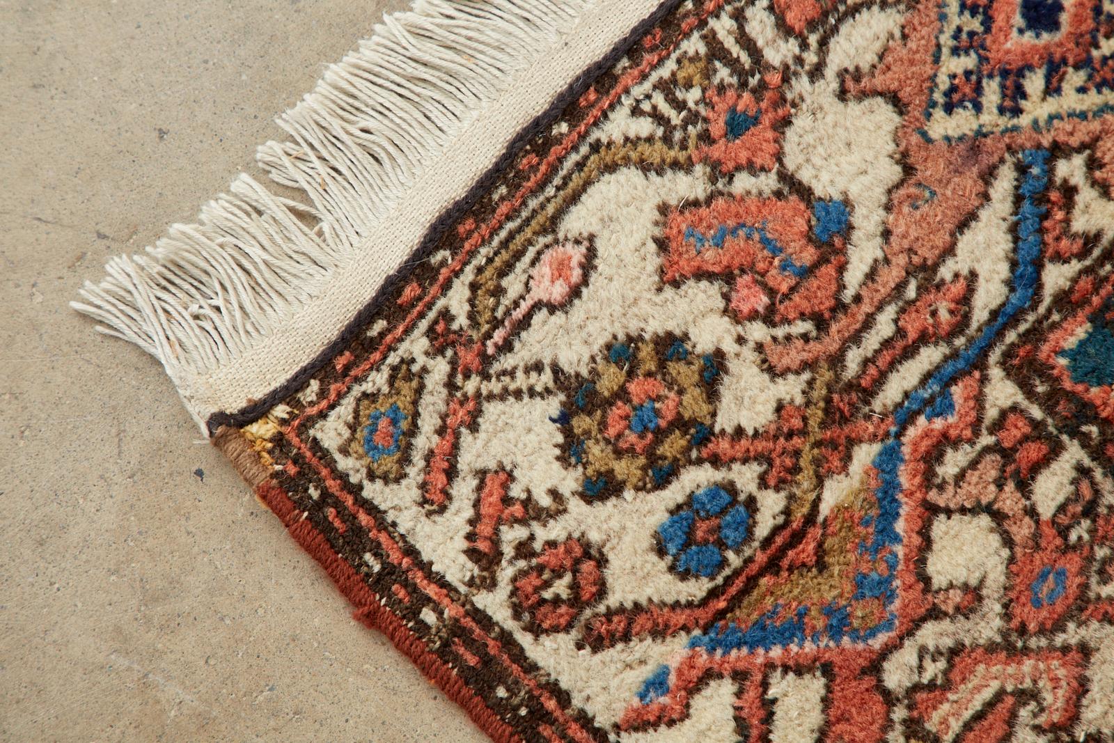 Antique Persian Malayer Hand Knotted Rug For Sale 7