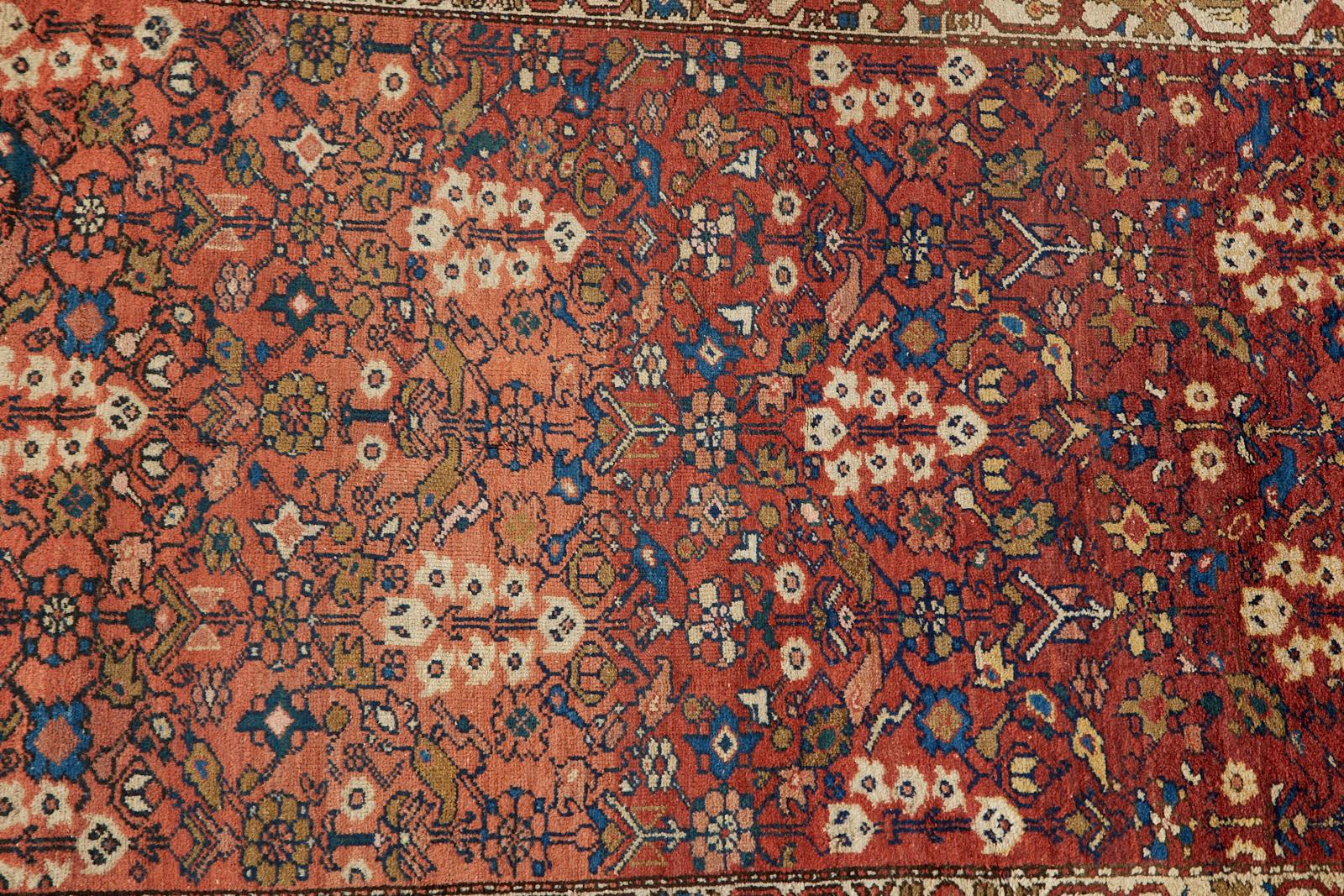 Antique Persian Malayer Hand Knotted Rug In Good Condition For Sale In Rio Vista, CA