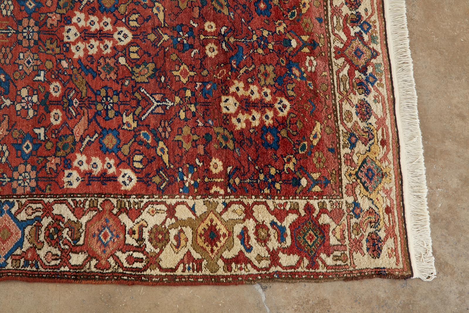 Antique Persian Malayer Hand Knotted Rug For Sale 2