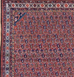 Antique Persian Malayer Large Red Boteh Rug, Early 20th Century