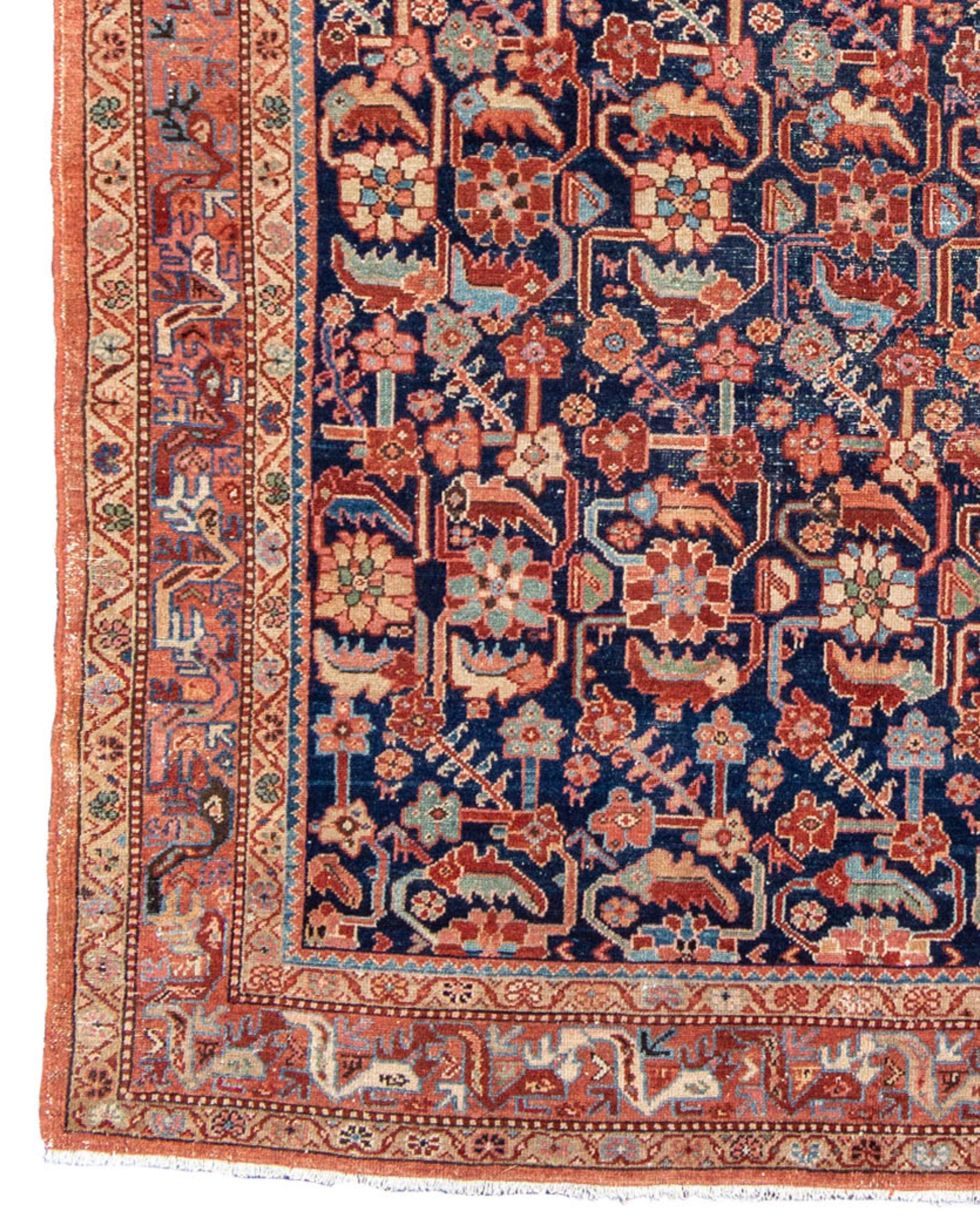 Antique Persian Malayer Long Rug, c. 1900 In Excellent Condition For Sale In San Francisco, CA